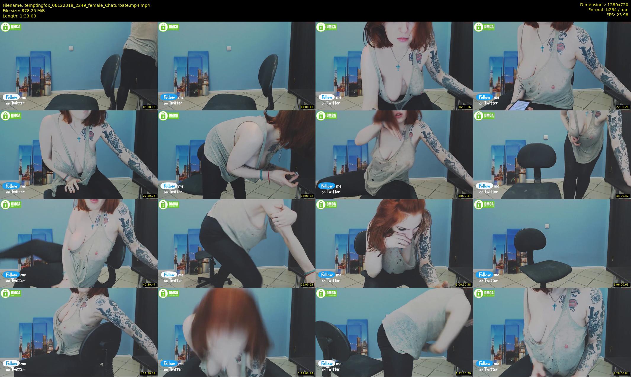 temptingfox — 94 minute Chaturbate female cam show recording, 720p, Dec 6, 2019