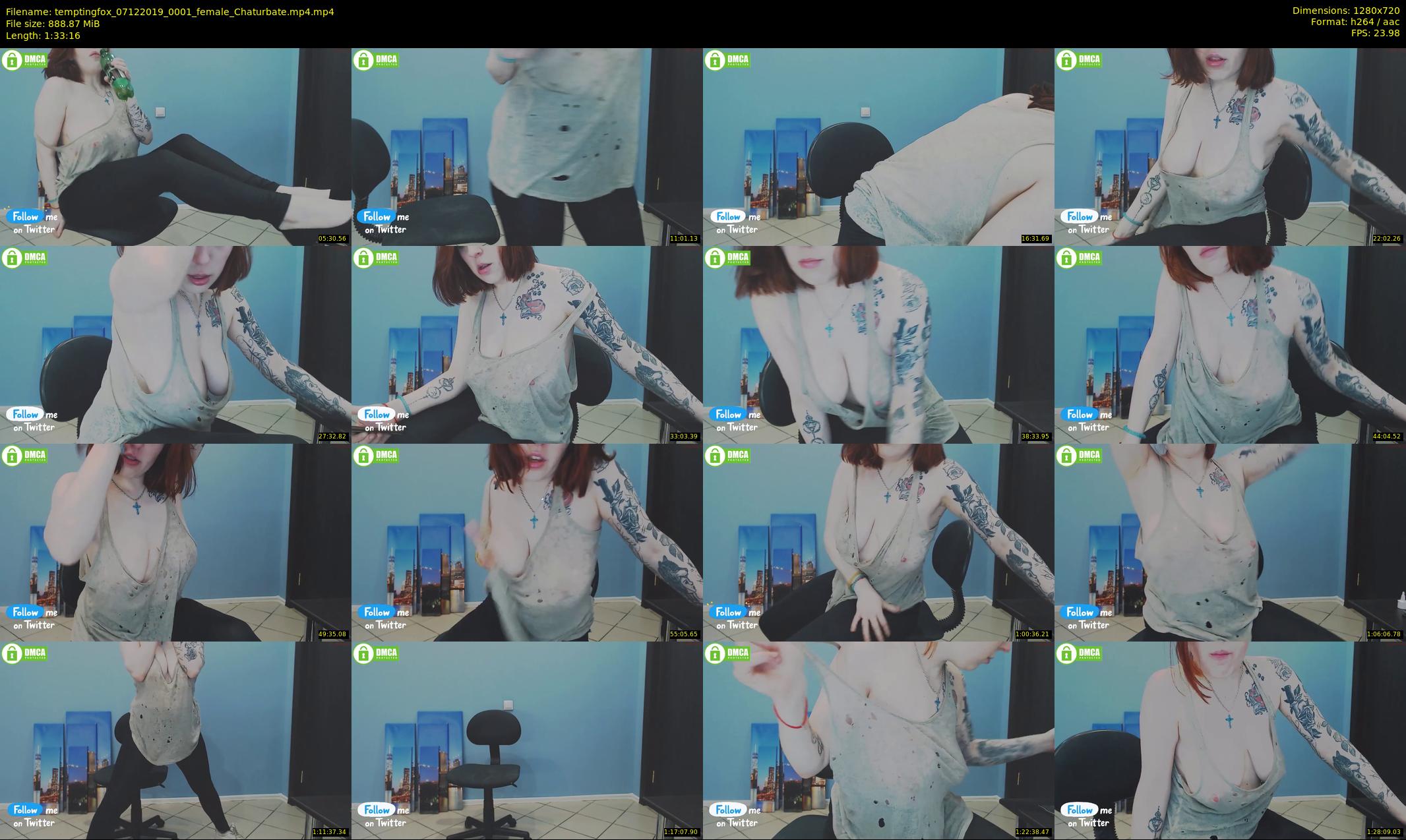 temptingfox — 94 minute Chaturbate female cam show recording, 720p, Dec 7, 2019