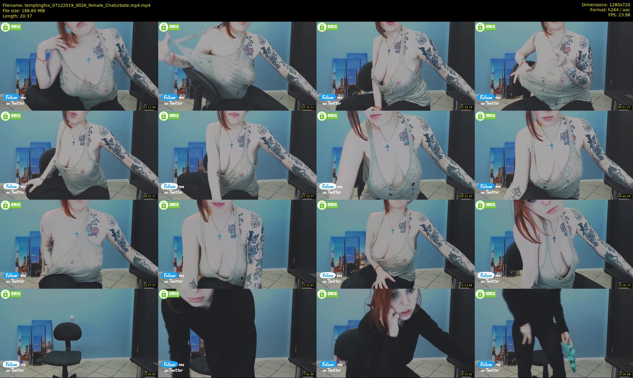 temptingfox — 21 minute Chaturbate female cam show recording, 720p, Dec 7, 2019