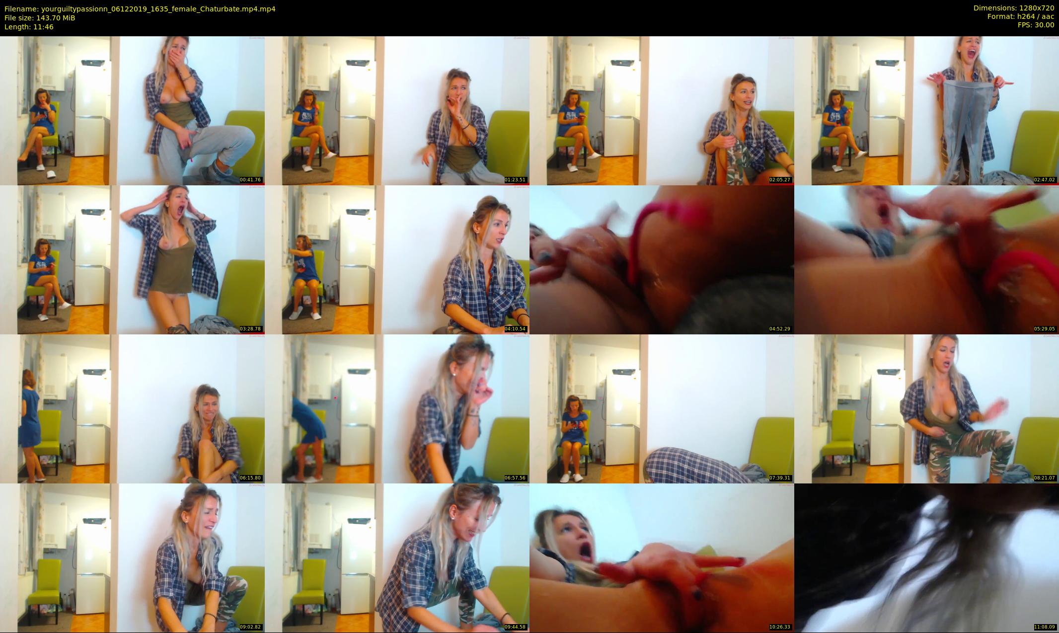 yourguiltypassionn — 12 minute Chaturbate female cam show recording, 720p, Dec 6, 2019