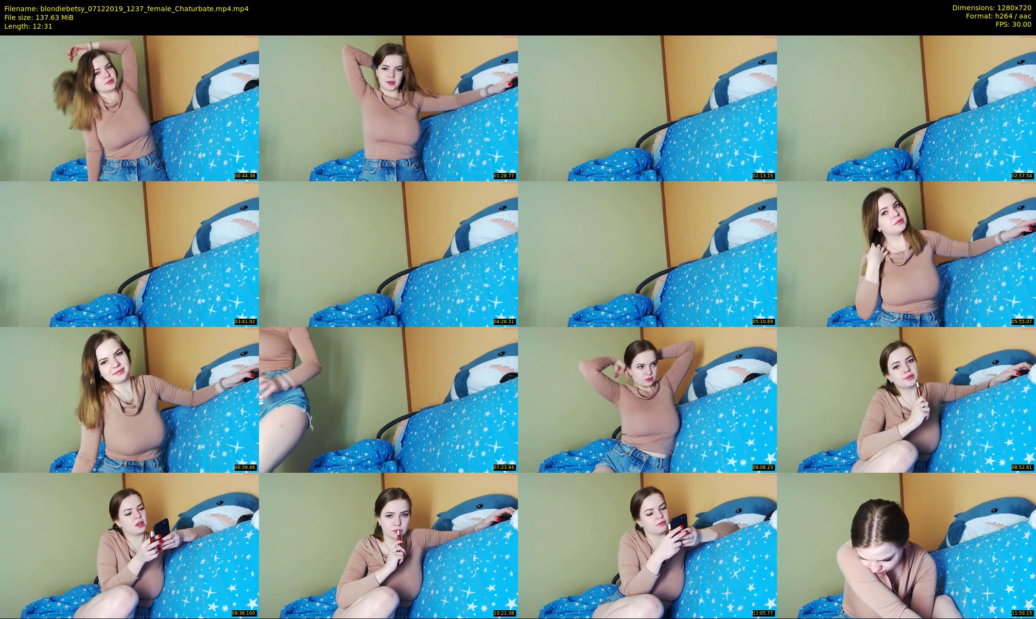 blondiebetsy — 13 minute Chaturbate female cam show recording, 720p, Dec 7, 2019