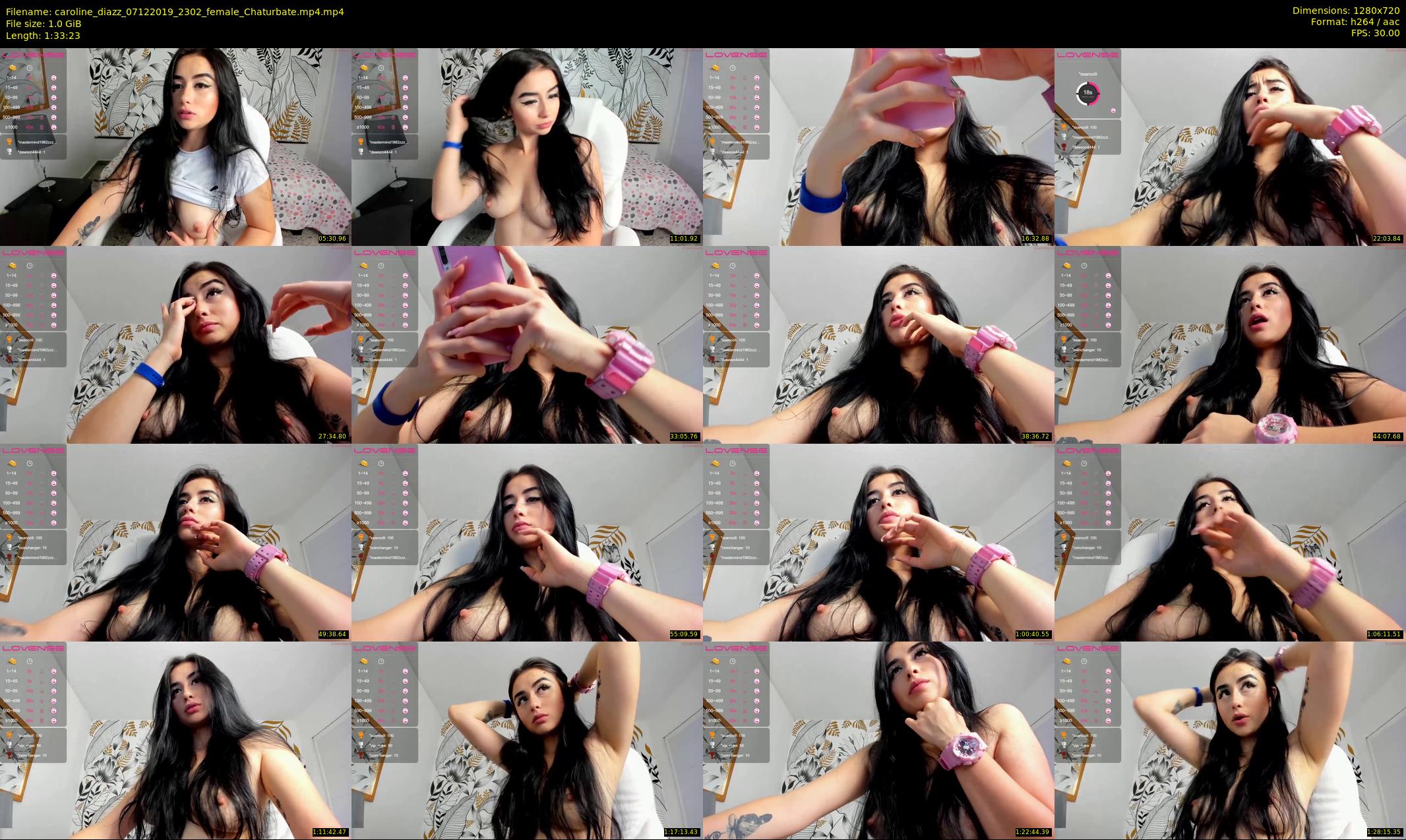 caroline_diazz — 94 minute Chaturbate female cam show recording, 720p, Dec 7, 2019