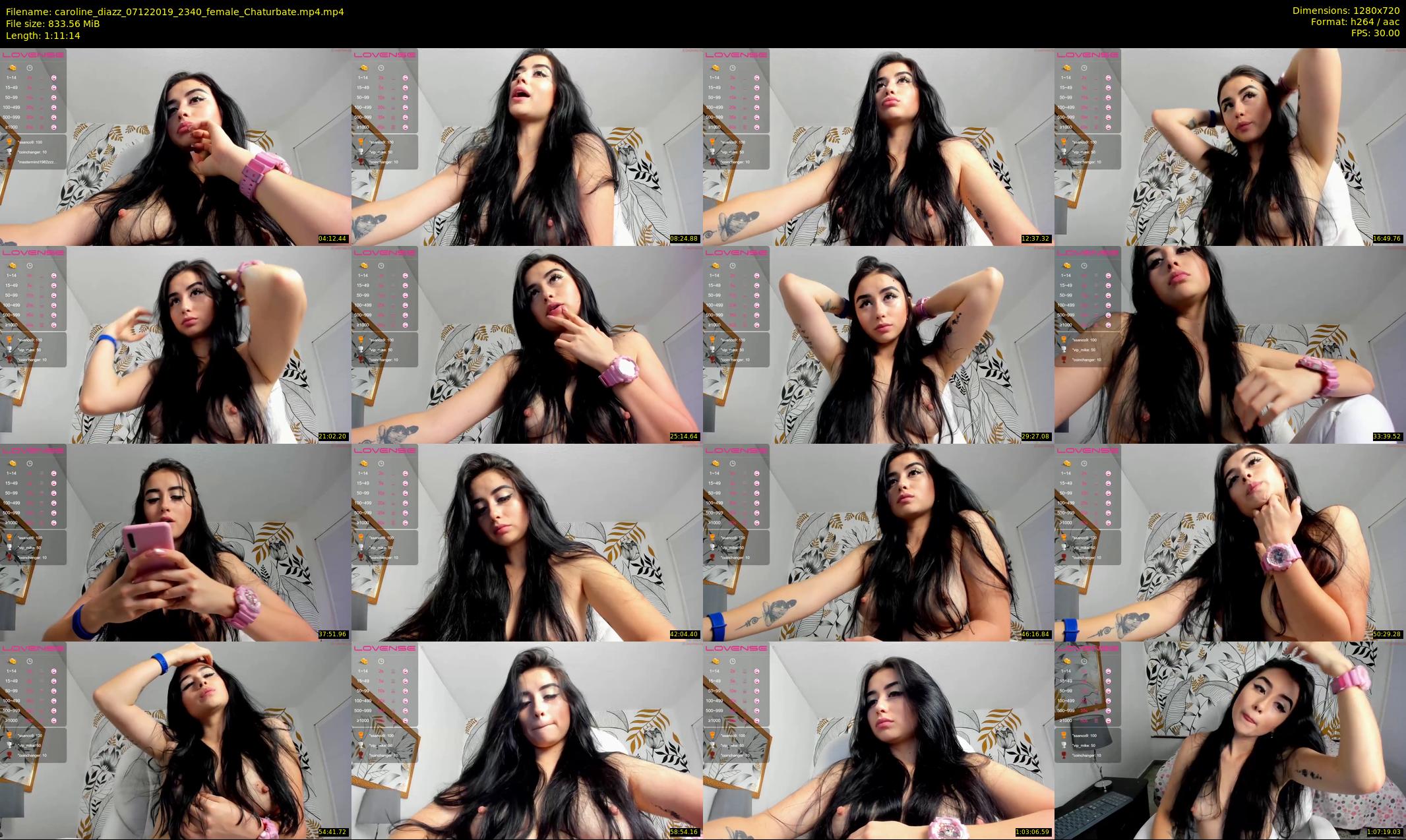 caroline_diazz — 72 minute Chaturbate female cam show recording, 720p, Dec 7, 2019