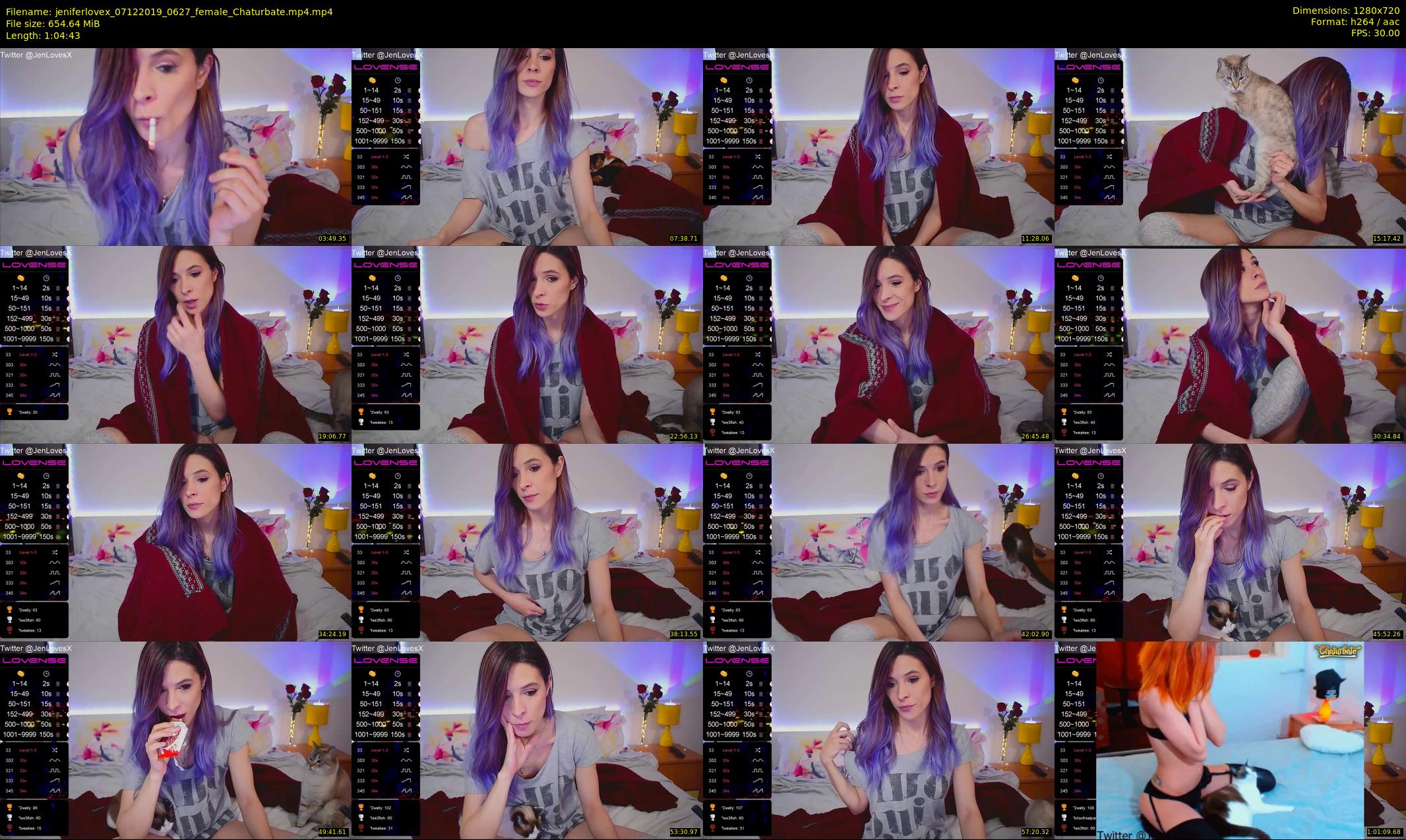 jeniferlovex — 65 minute Chaturbate female cam show recording, 720p, Dec 7, 2019