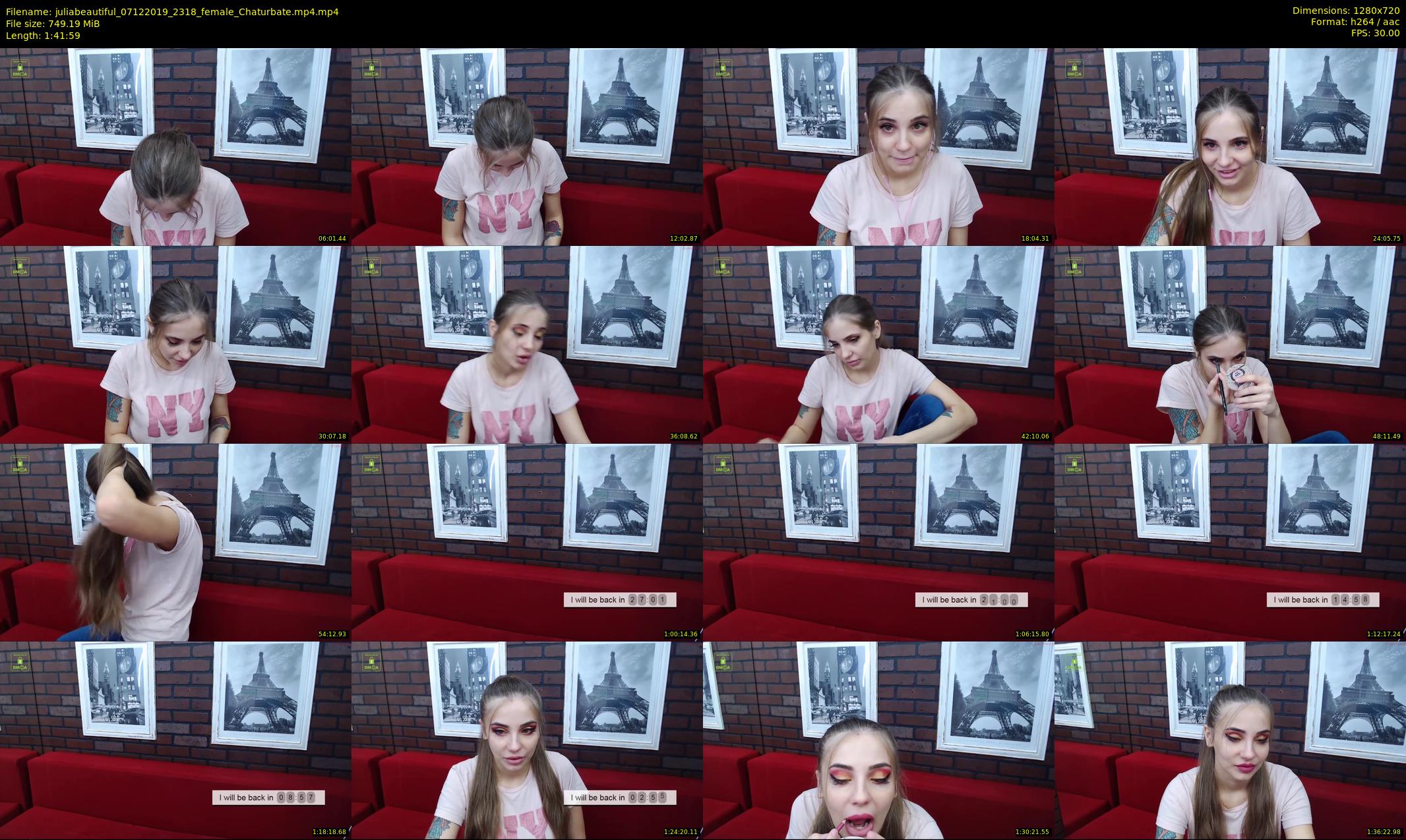 juliabeautiful — 102 minute Chaturbate female cam show recording, 720p, Dec 7, 2019