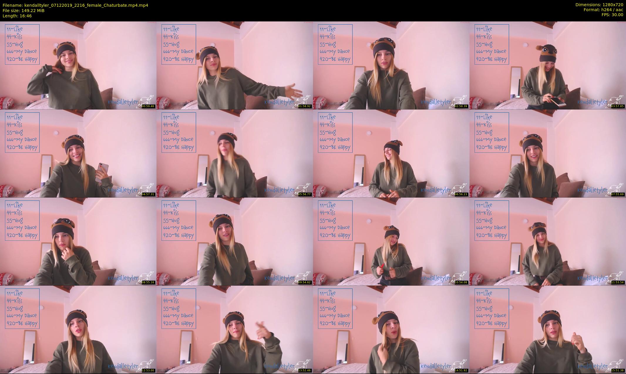 kendalltyler — 17 minute Chaturbate female cam show recording, 720p, Dec 7, 2019