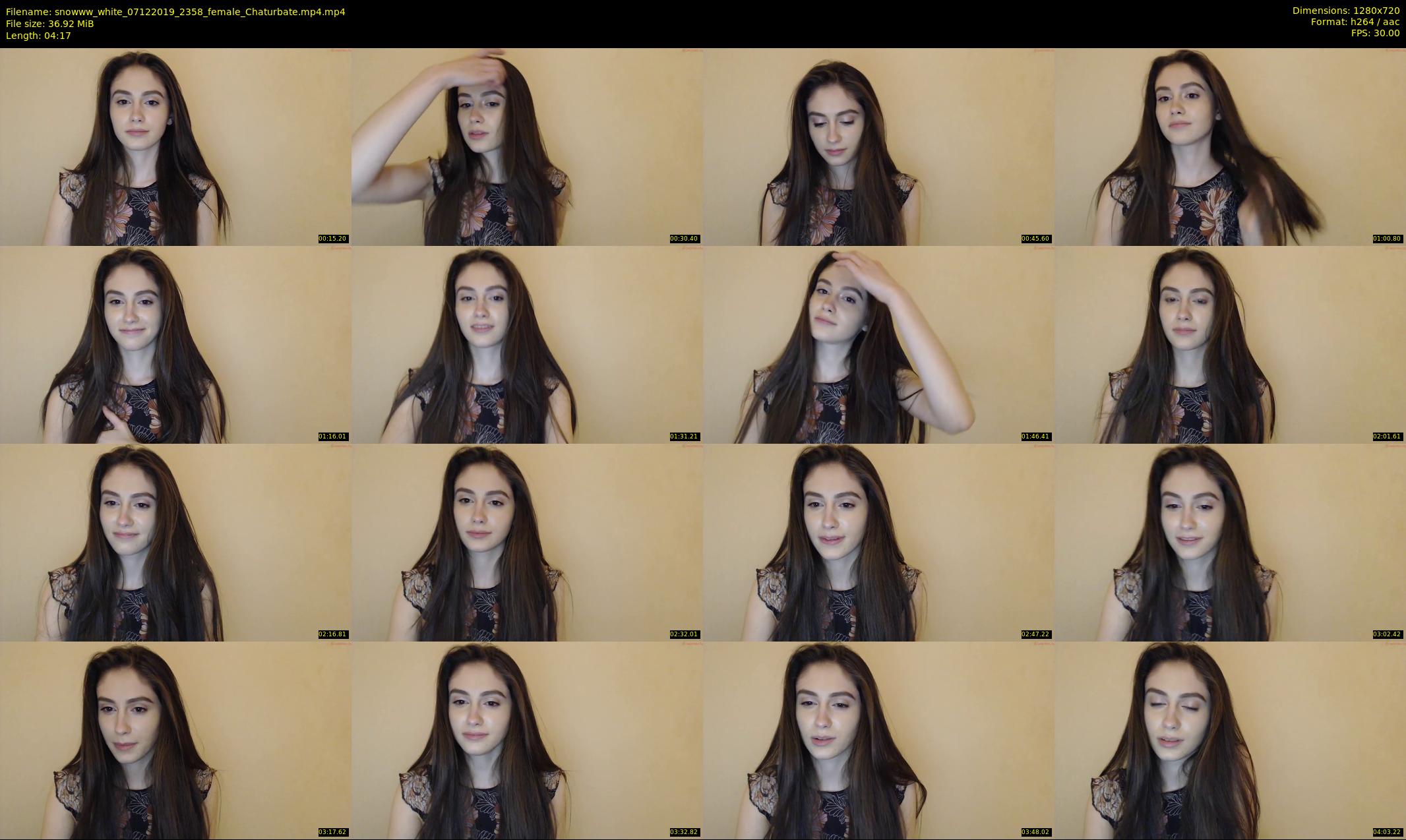 snowww_white — 5 minute Chaturbate female cam show recording, 720p, Dec 7, 2019