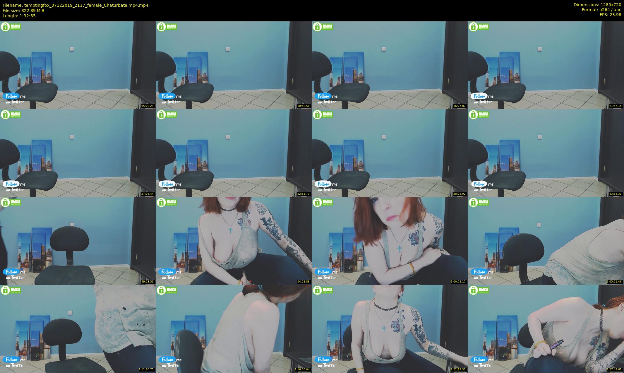 temptingfox — 93 minute Chaturbate female cam show recording, 720p, Dec 7, 2019