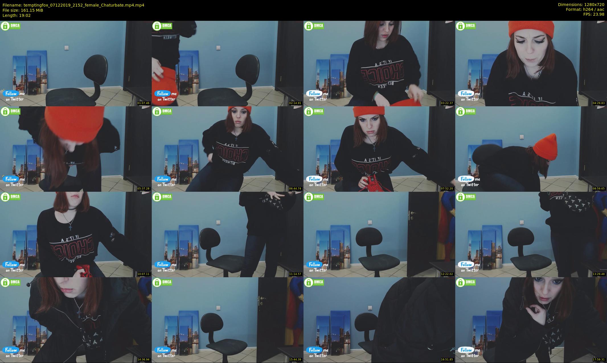 temptingfox — 20 minute Chaturbate female cam show recording, 720p, Dec 7, 2019