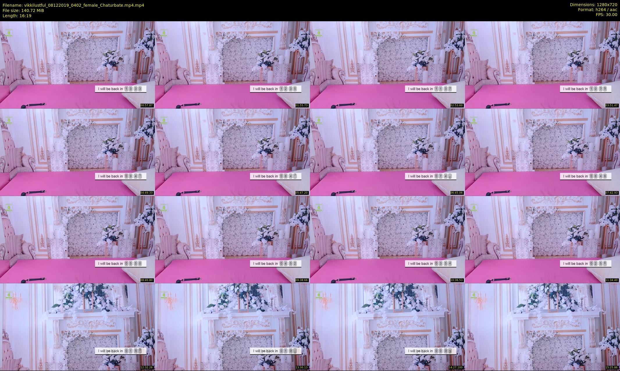 vikkilustful — 17 minute Chaturbate female cam show recording, 720p, Dec 8, 2019