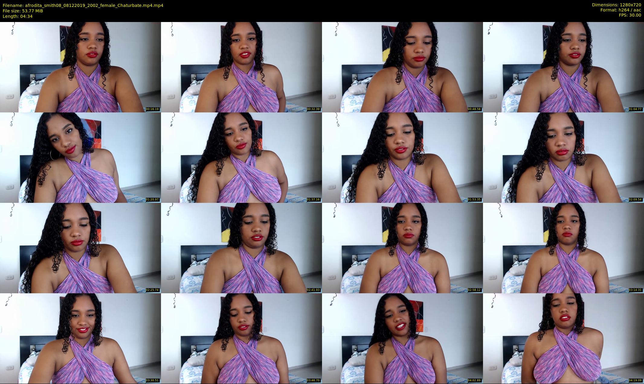 afrodita_smith08 — 5 minute Chaturbate female cam show recording, 720p, Dec 8, 2019