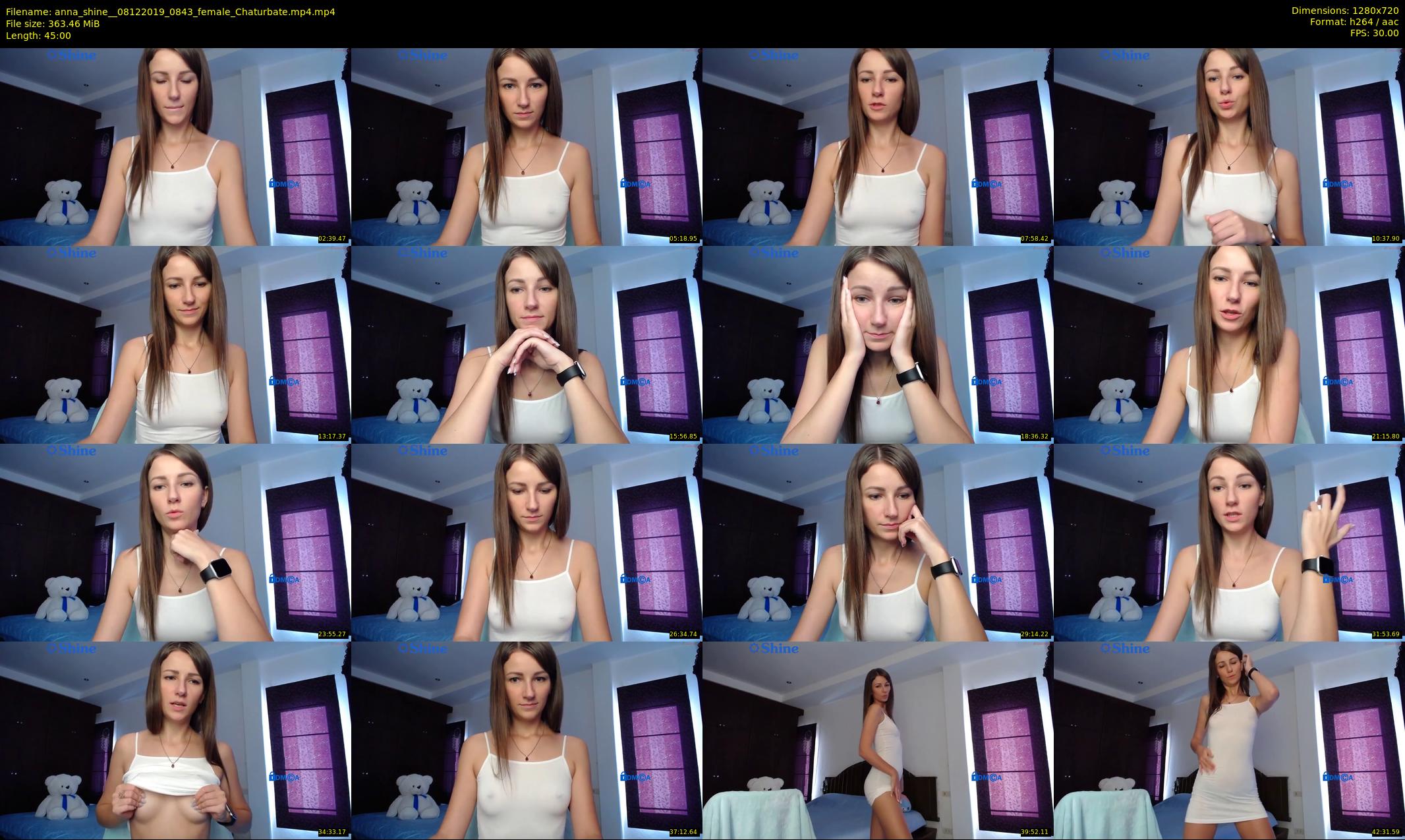 anna_shine_ — 45 minute Chaturbate female cam show recording, 720p, Dec 8, 2019