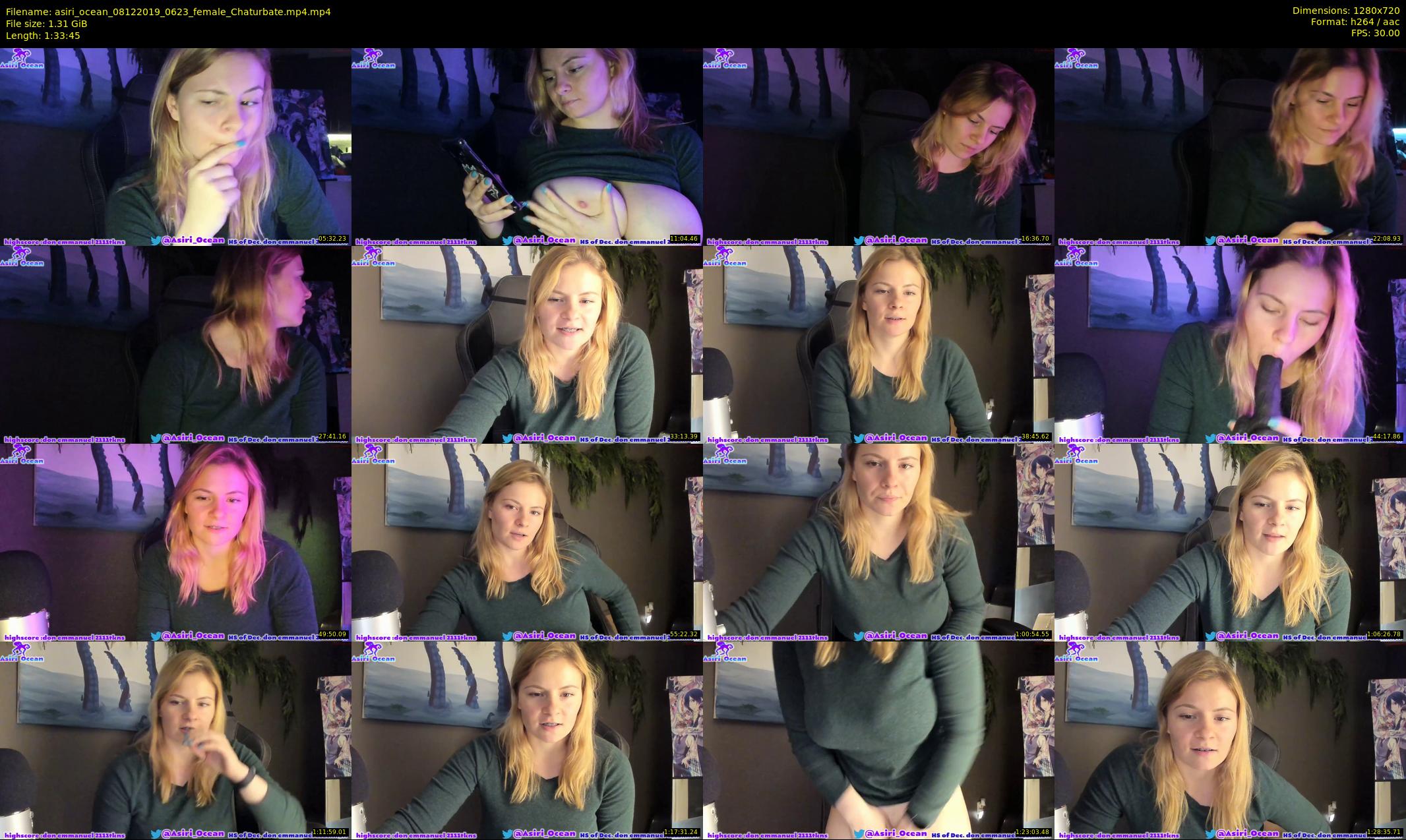 asiri_ocean — 94 minute Chaturbate female cam show recording, 720p, Dec 8, 2019
