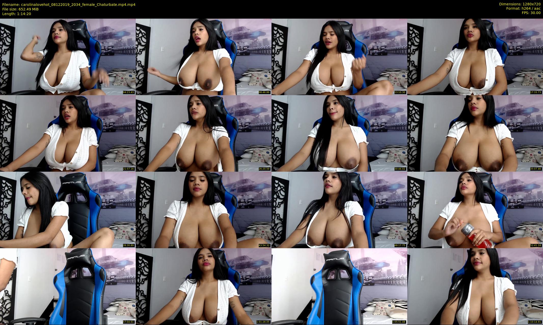 carolinalovehot — 75 minute Chaturbate female cam show recording, 720p, Dec 8, 2019