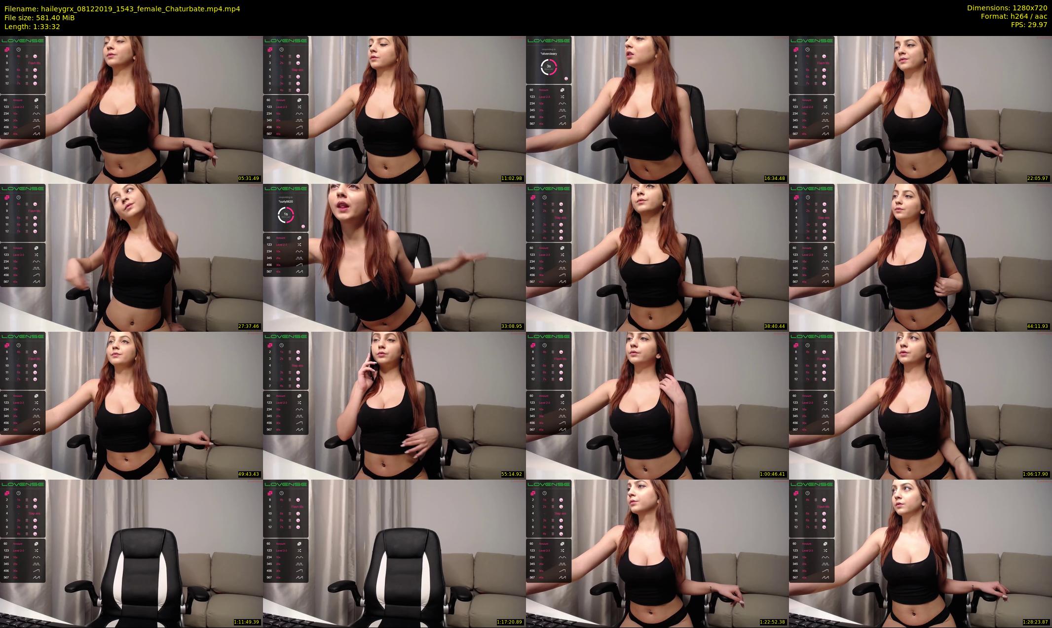 haileygrx — 94 minute Chaturbate female cam show recording, 720p, Dec 8, 2019