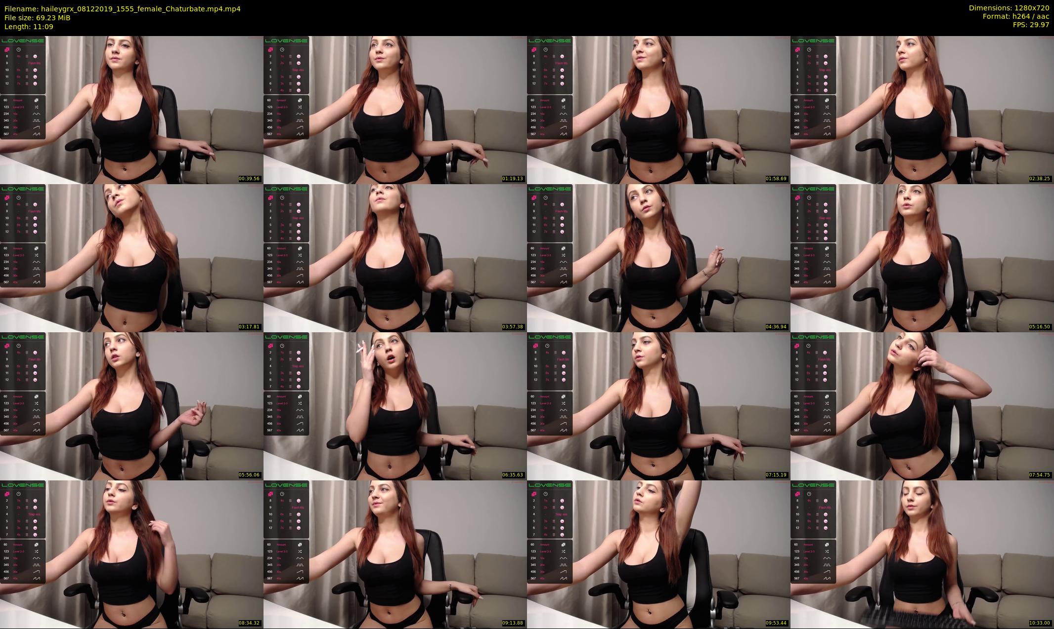 haileygrx — 12 minute Chaturbate female cam show recording, 720p, Dec 8, 2019