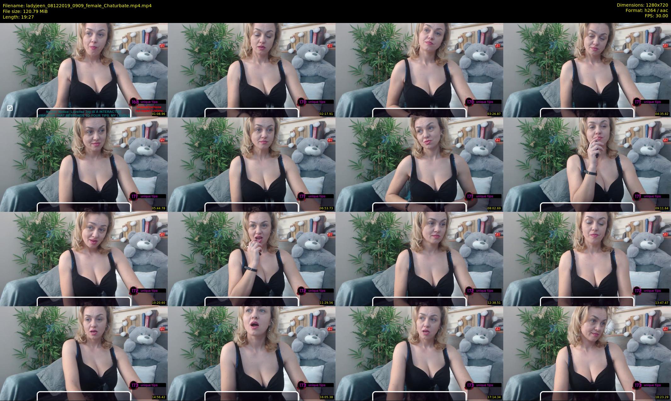 ladyjeen — 20 minute Chaturbate female cam show recording, 720p, Dec 8, 2019