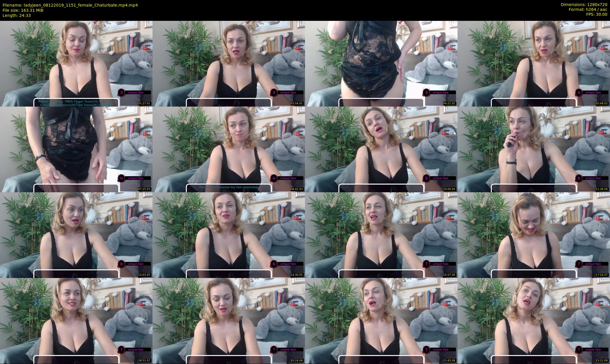 ladyjeen — 25 minute Chaturbate female cam show recording, 720p, Dec 8, 2019