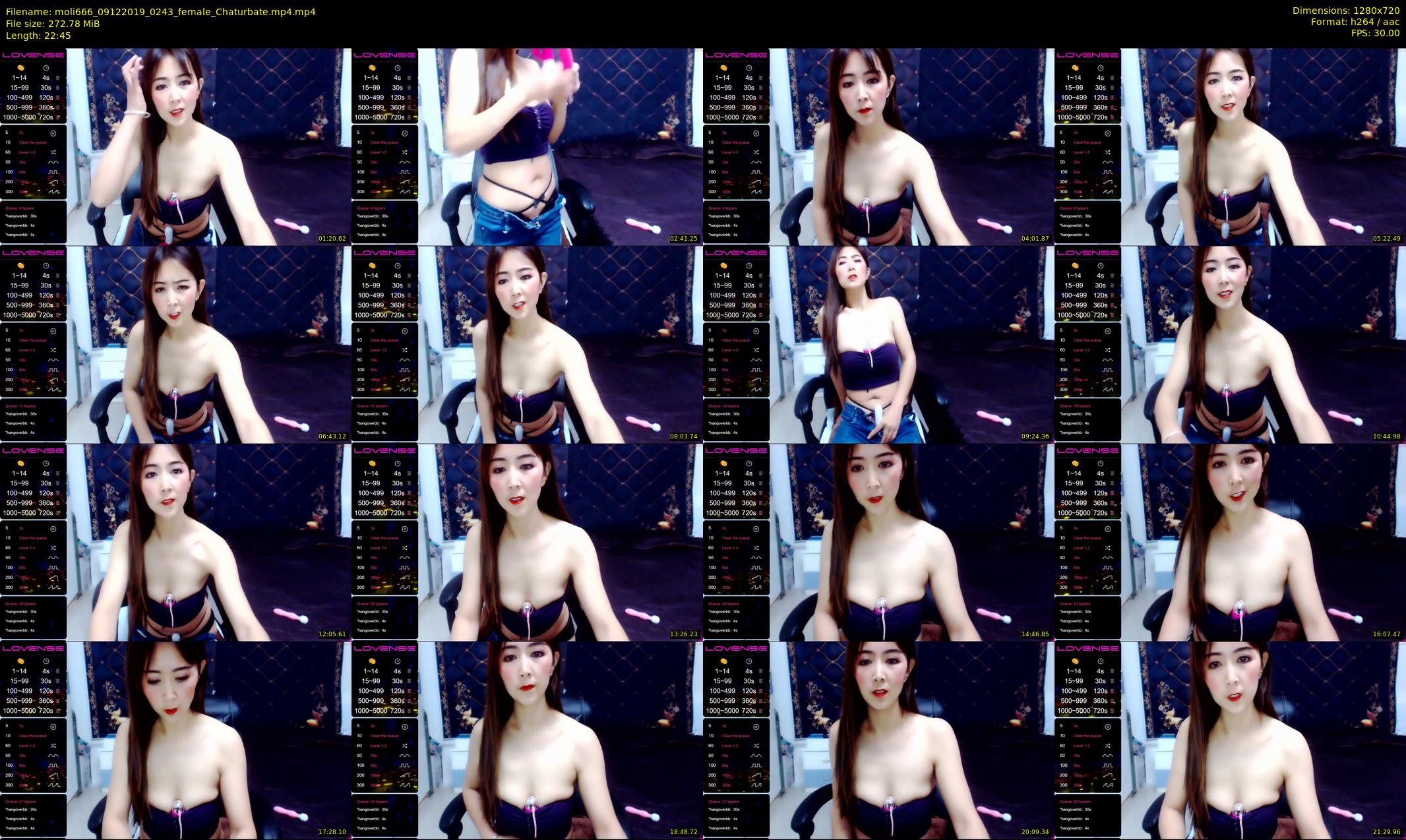 moli666 — 23 minute Chaturbate female cam show recording, 720p, Dec 9, 2019