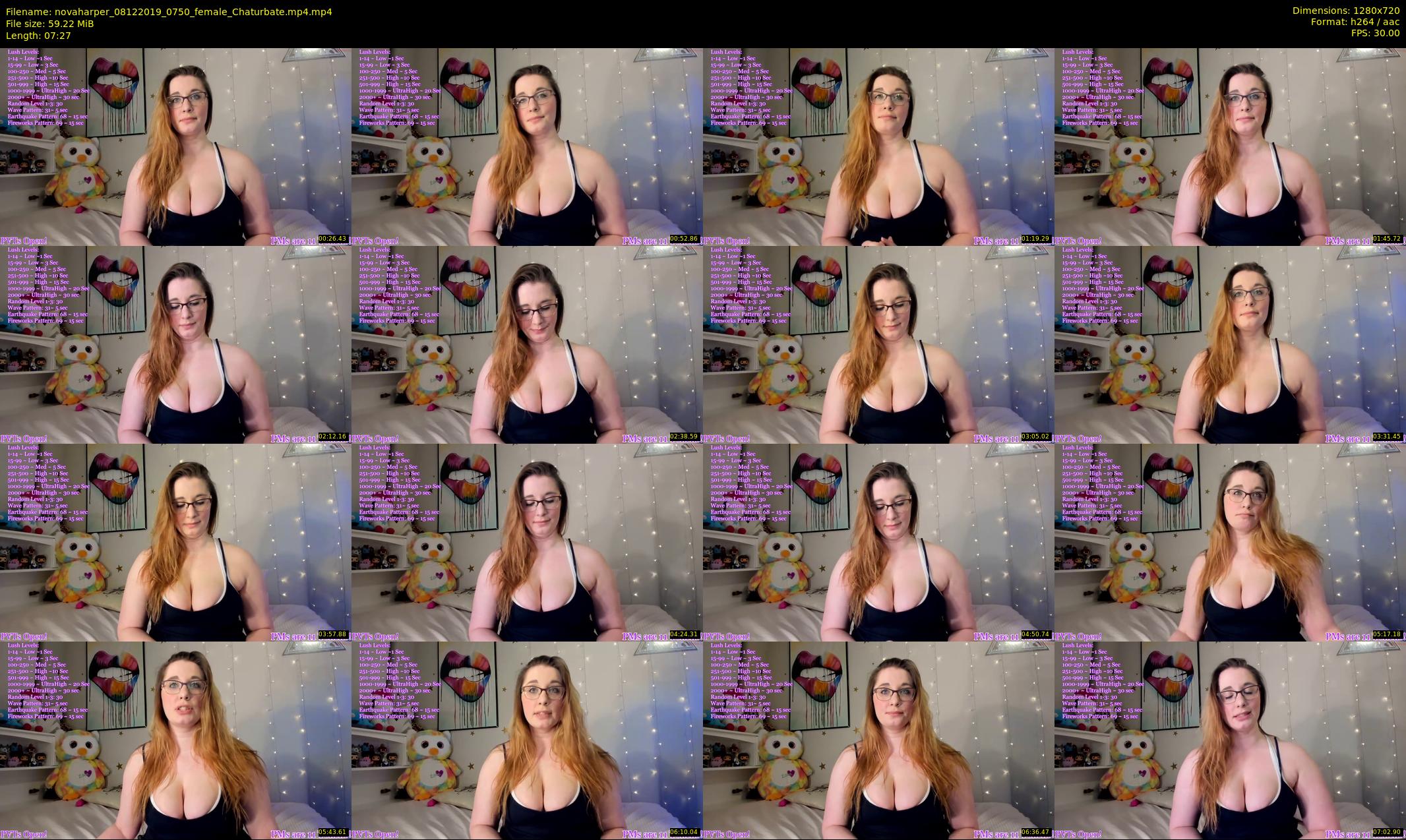 novaharper — 8 minute Chaturbate female cam show recording, 720p, Dec 8, 2019
