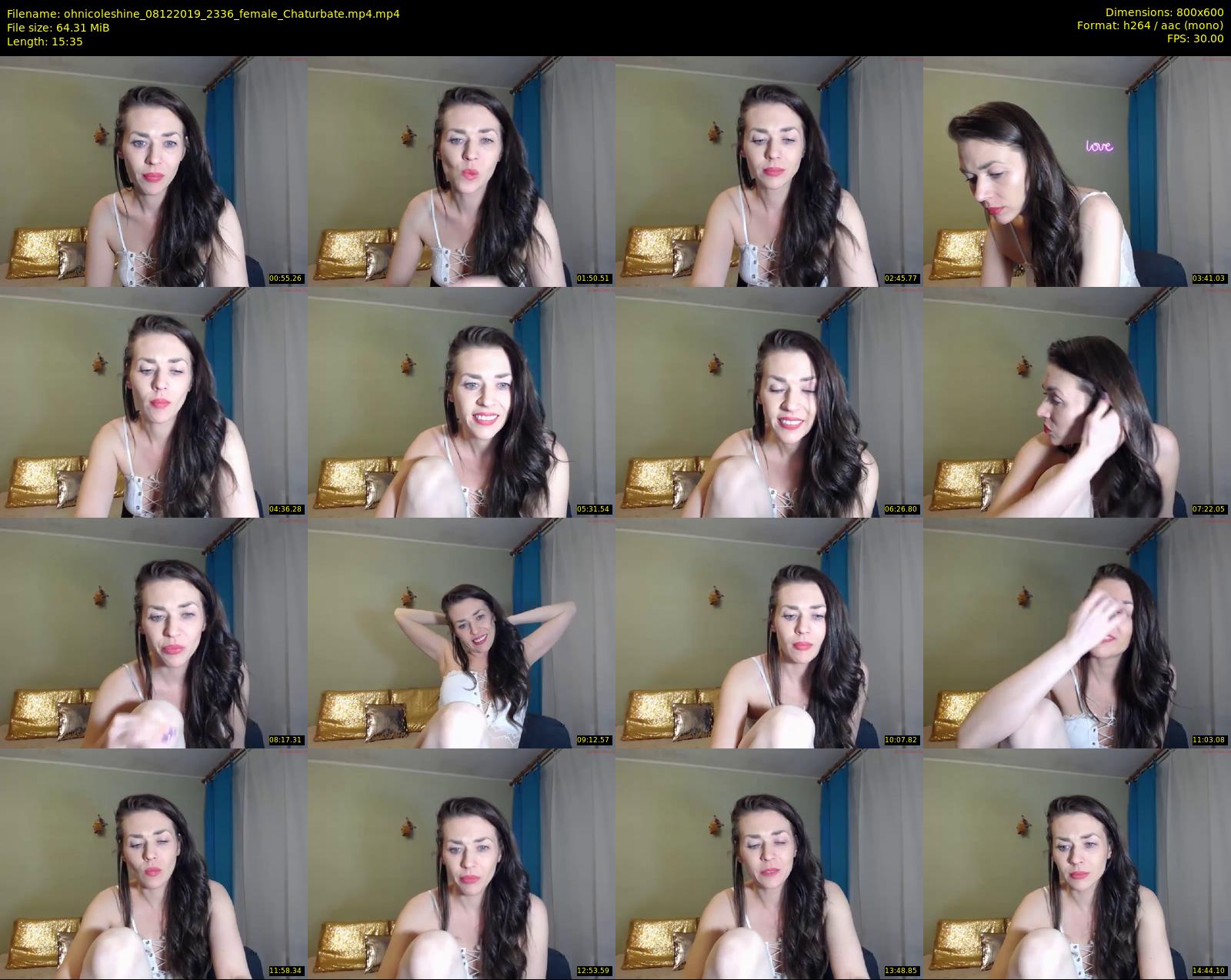ohnicoleshine — 16 minute Chaturbate female cam show recording, 480p, Dec 8, 2019