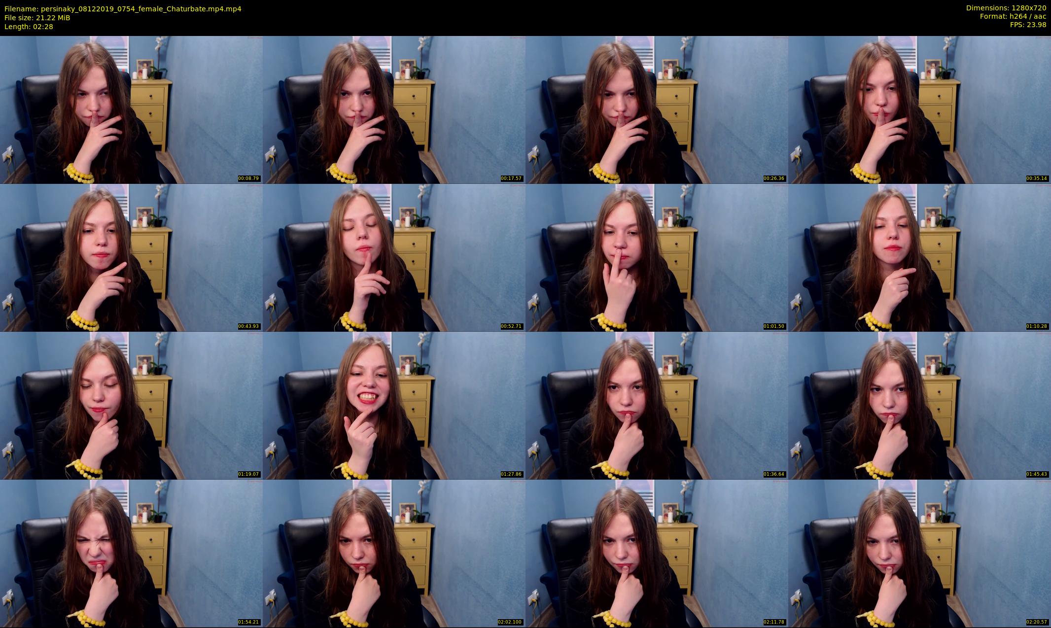 persinaky — 3 minute Chaturbate female cam show recording, 720p, Dec 8, 2019