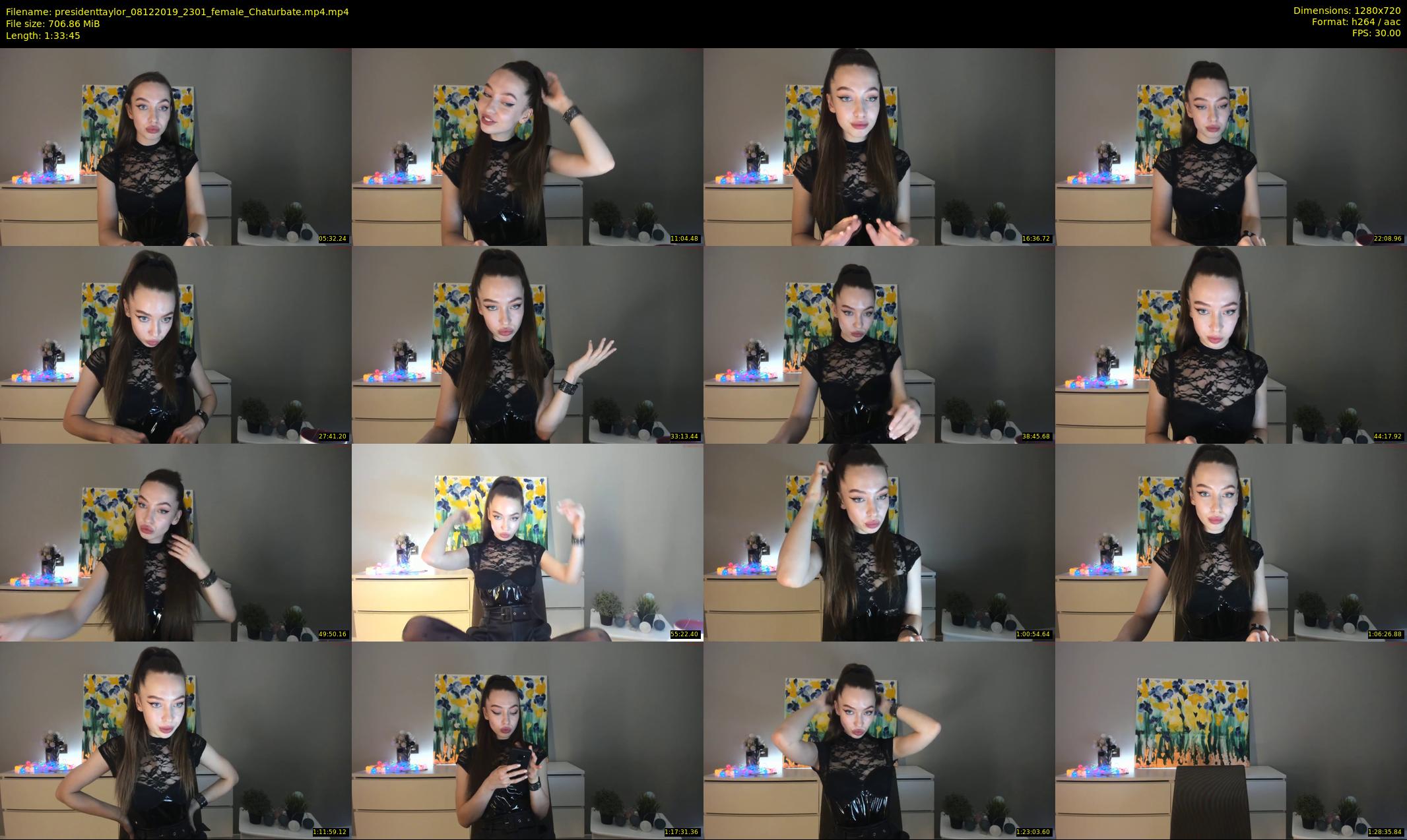 presidenttaylor — 94 minute Chaturbate female cam show recording, 720p, Dec 8, 2019