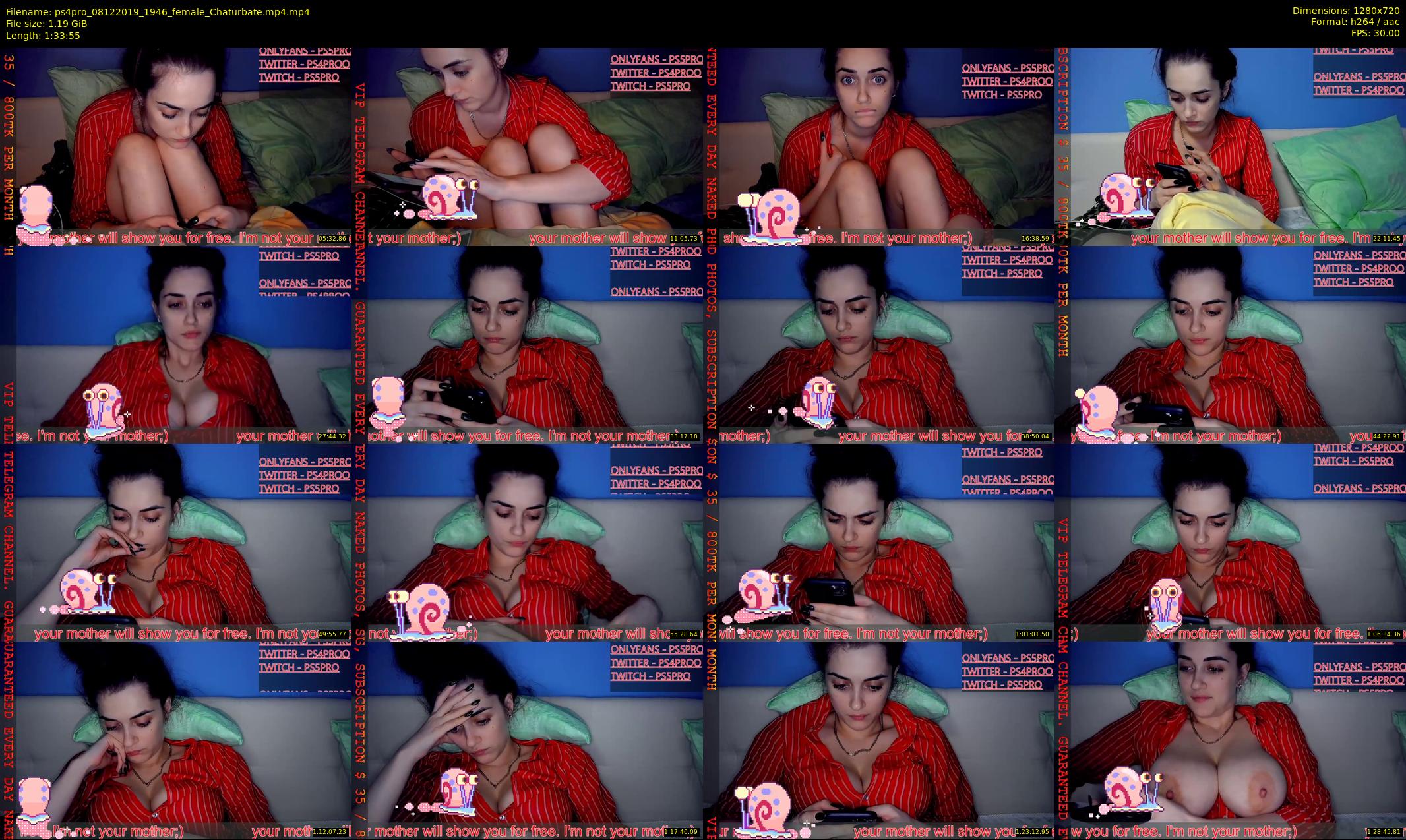 ps4pro — 94 minute Chaturbate female cam show recording, 720p, Dec 8, 2019