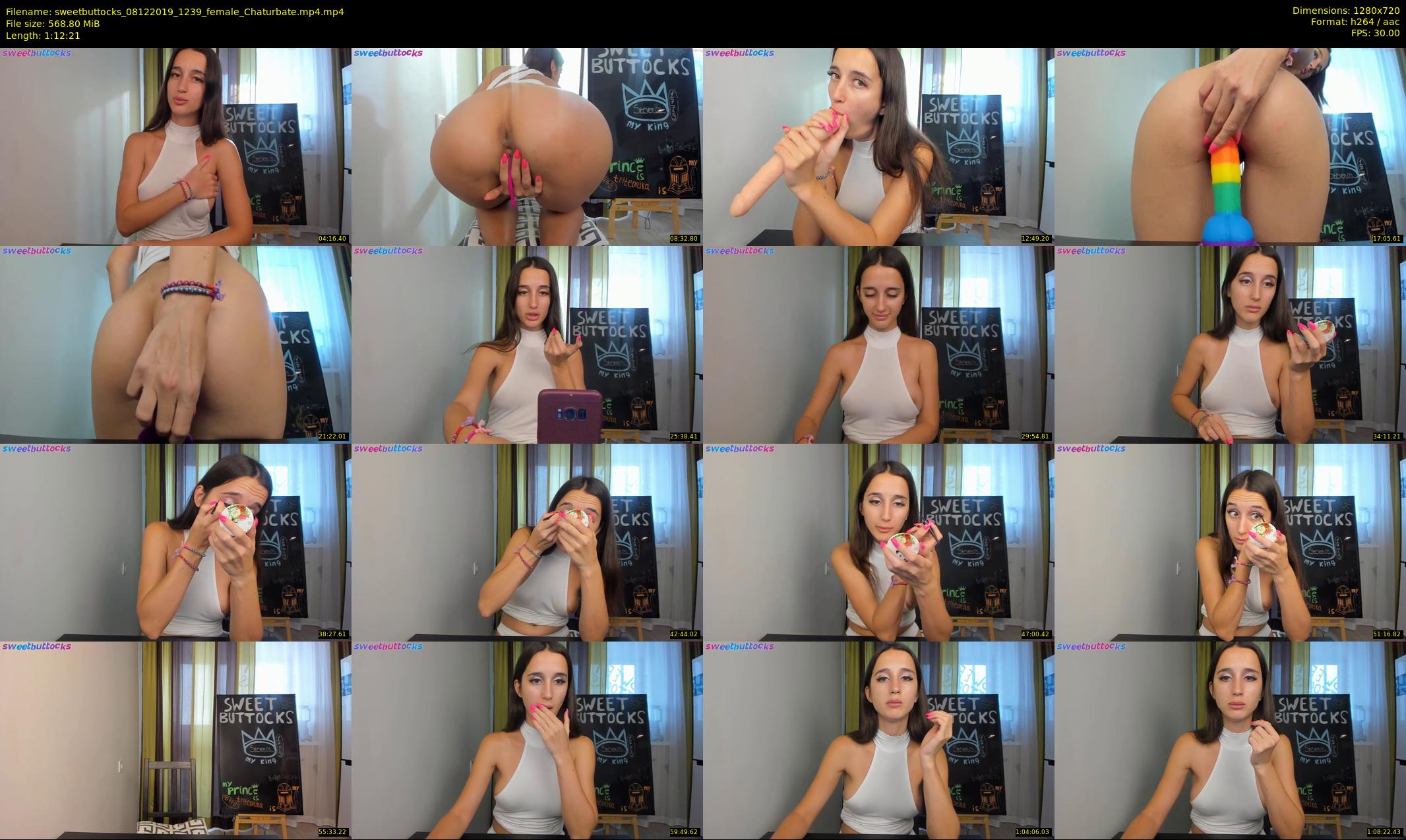 sweetbuttocks — 73 minute Chaturbate female cam show recording, 720p, Dec 8, 2019