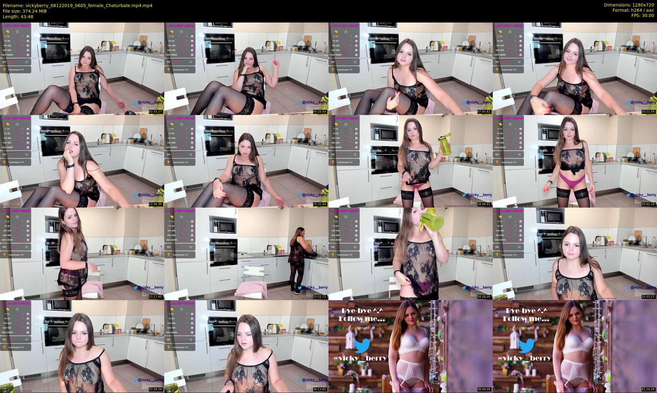 vickyberry — 44 minute Chaturbate female cam show recording, 720p, Dec 8, 2019