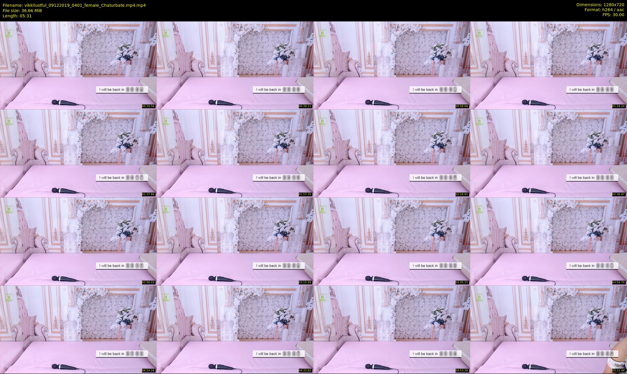 vikkilustful — 6 minute Chaturbate female cam show recording, 720p, Dec 9, 2019