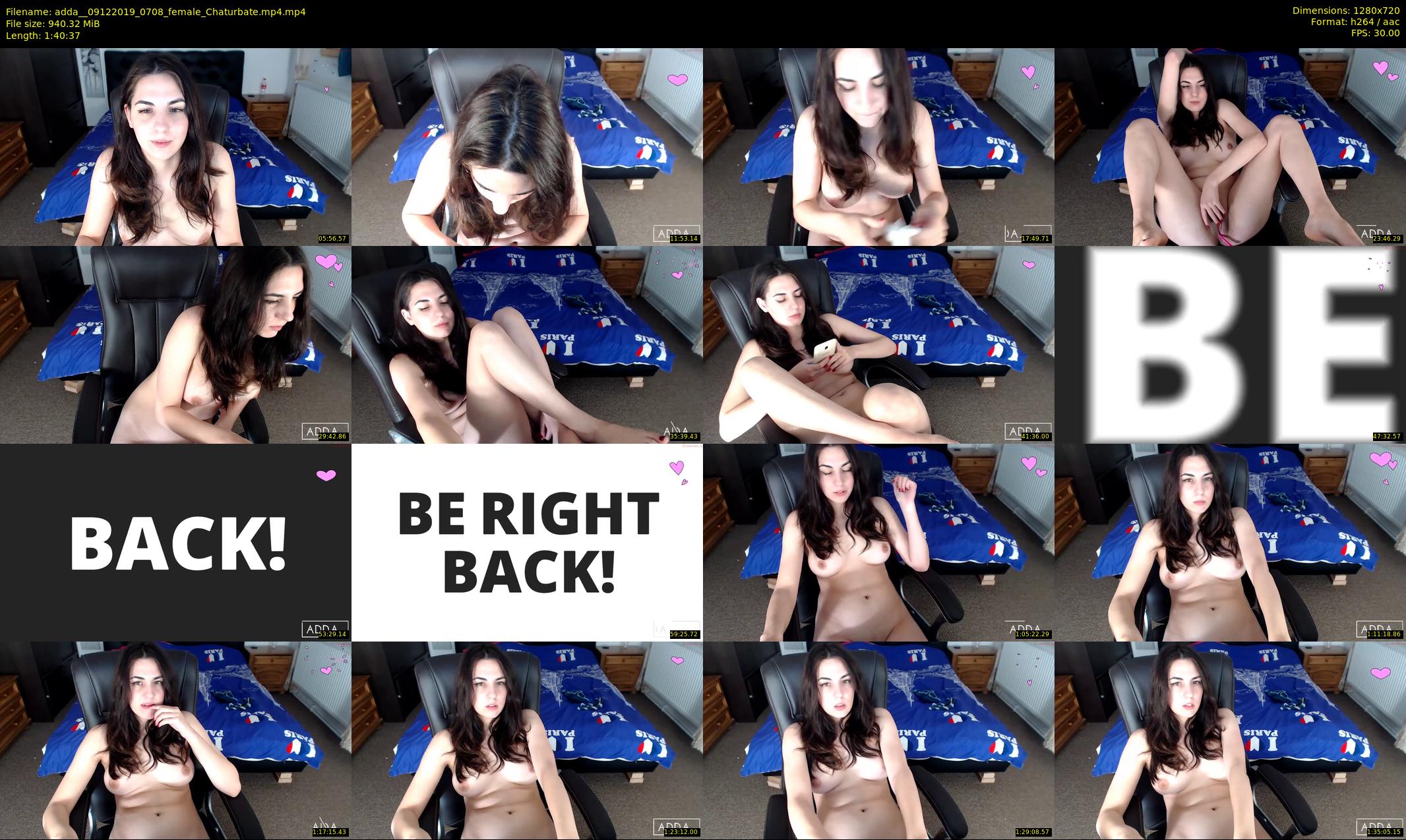 adda_ — 101 minute Chaturbate female cam show recording, 720p, Dec 9, 2019