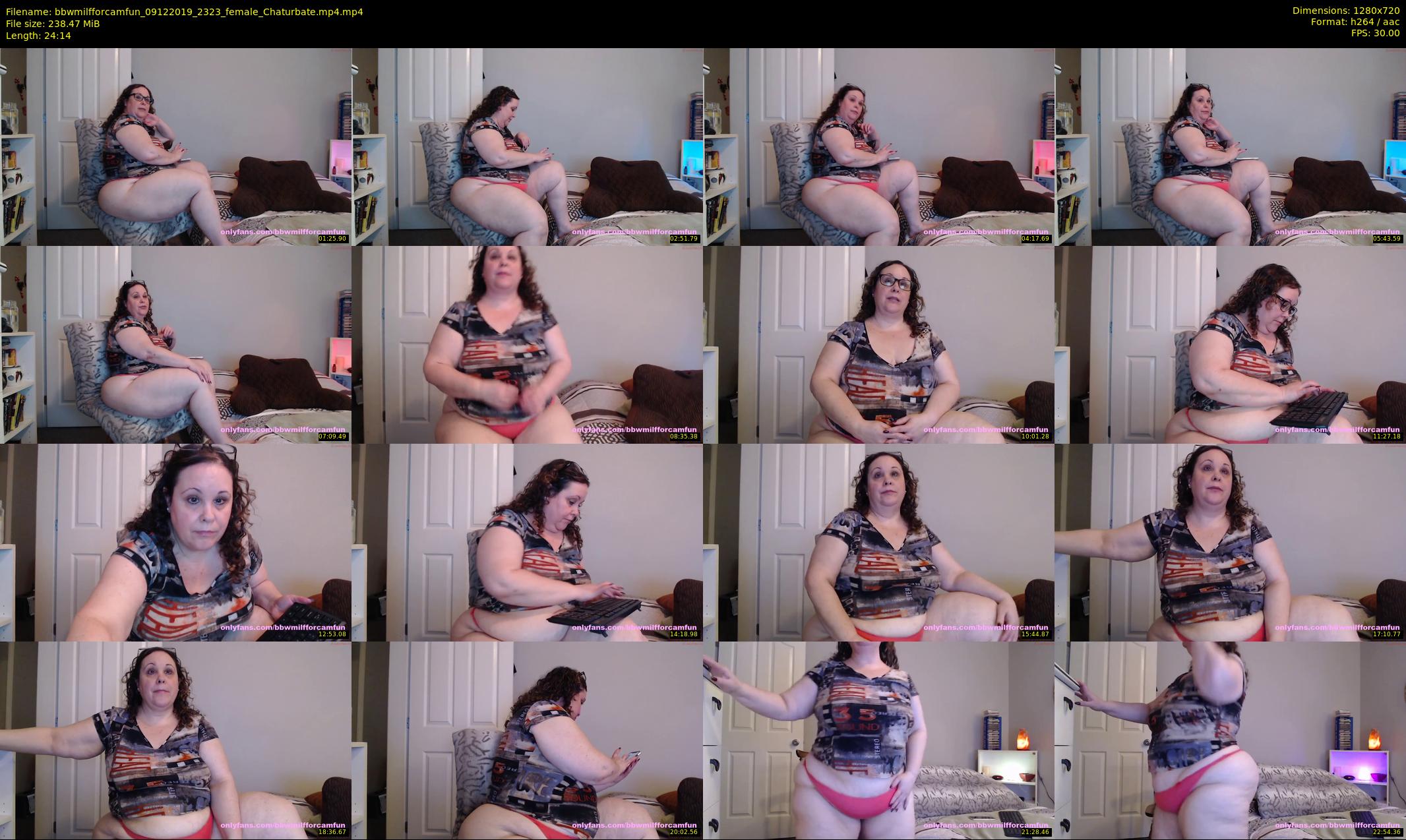 bbwmilfforcamfun — 25 minute Chaturbate female cam show recording, 720p, Dec 9, 2019