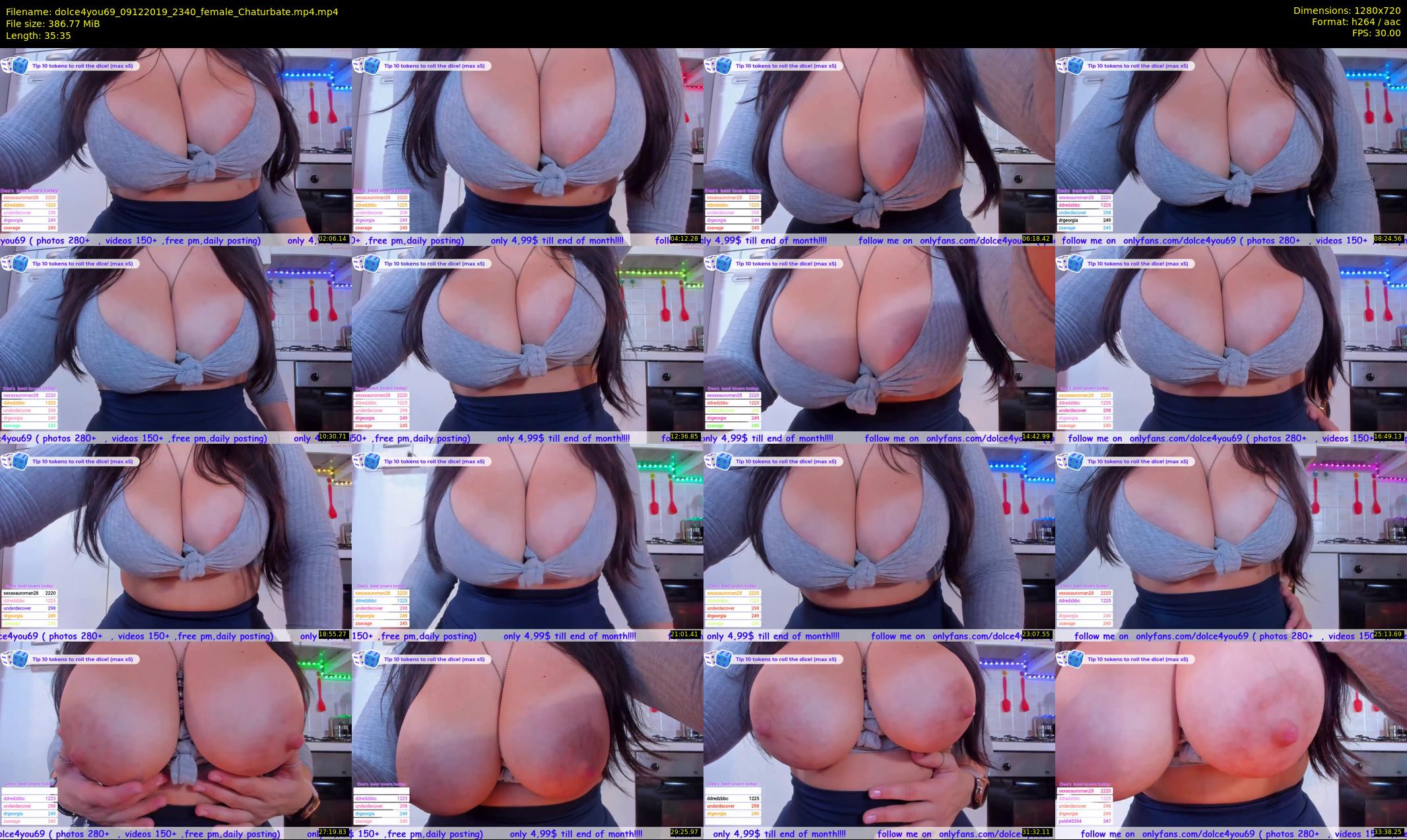 dolce4you69 — 36 minute Chaturbate female cam show recording, 720p, Dec 9, 2019