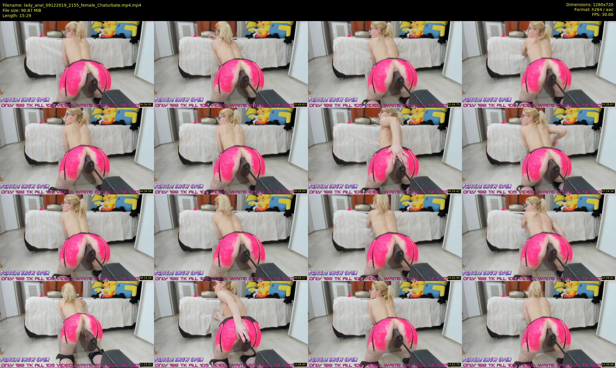 lady_anal — 16 minute Chaturbate female cam show recording, 720p, Dec 9, 2019