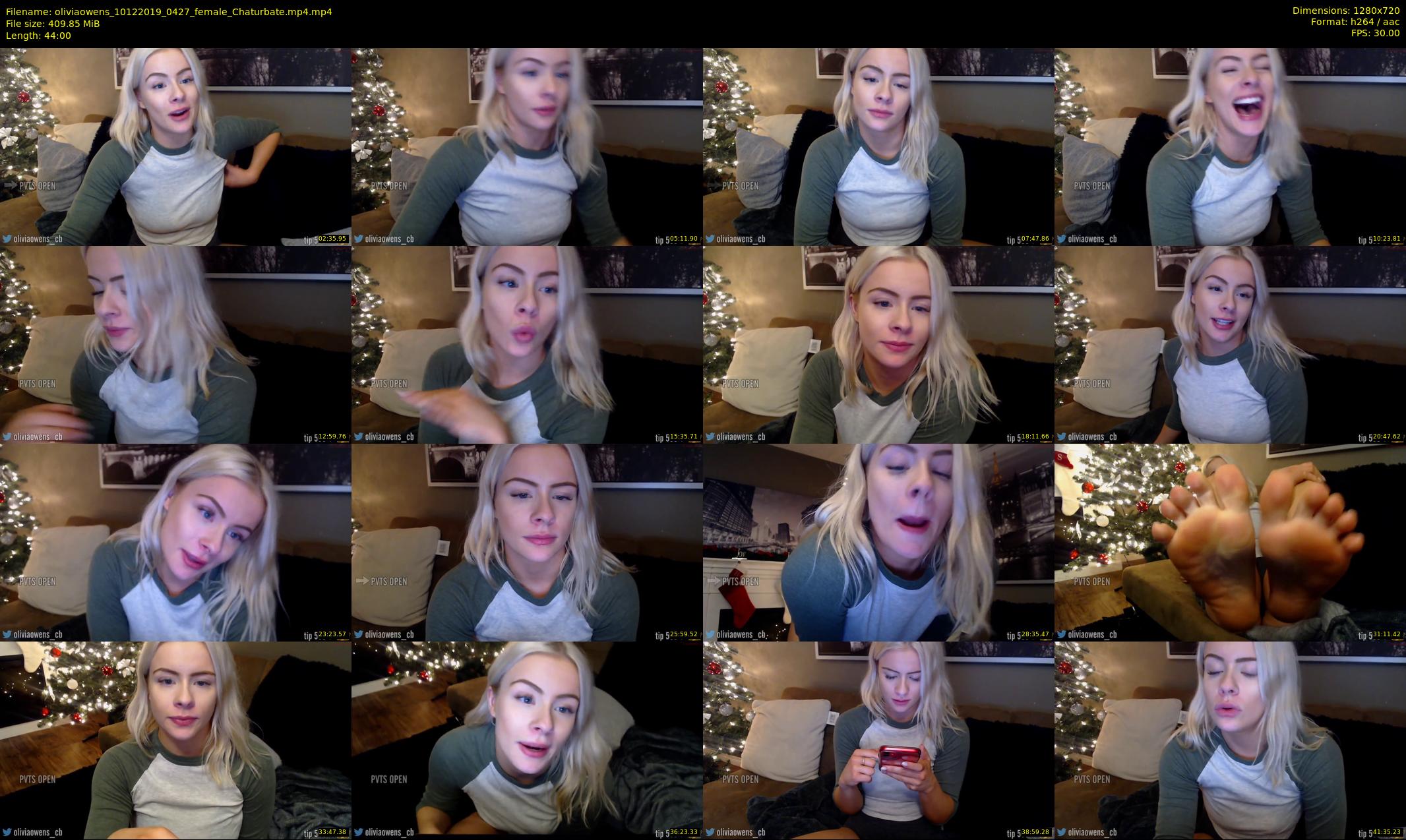 oliviaowens — 44 minute Chaturbate female cam show recording, 720p, Dec 10, 2019
