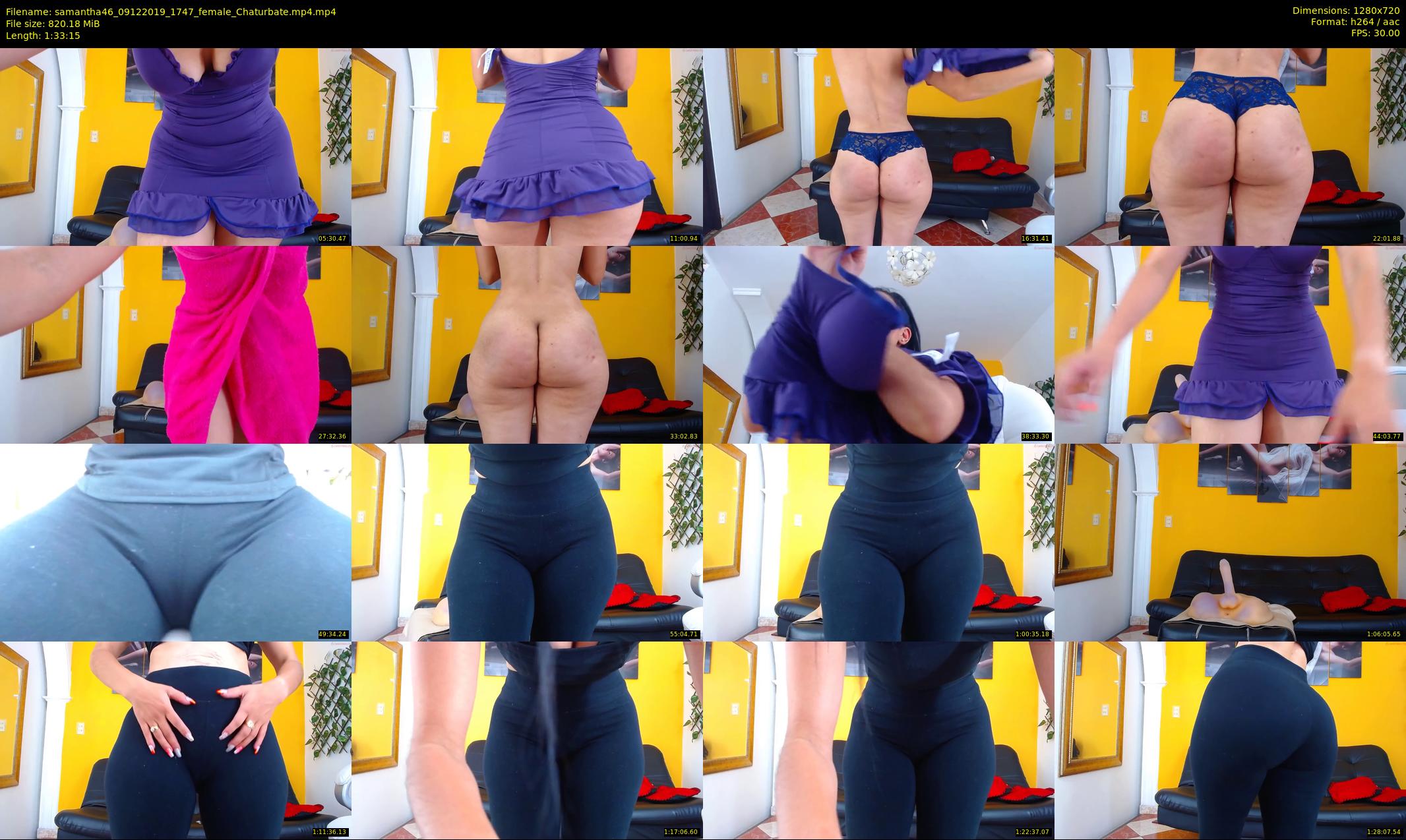 samantha46 — 94 minute Chaturbate female cam show recording, 720p, Dec 9, 2019