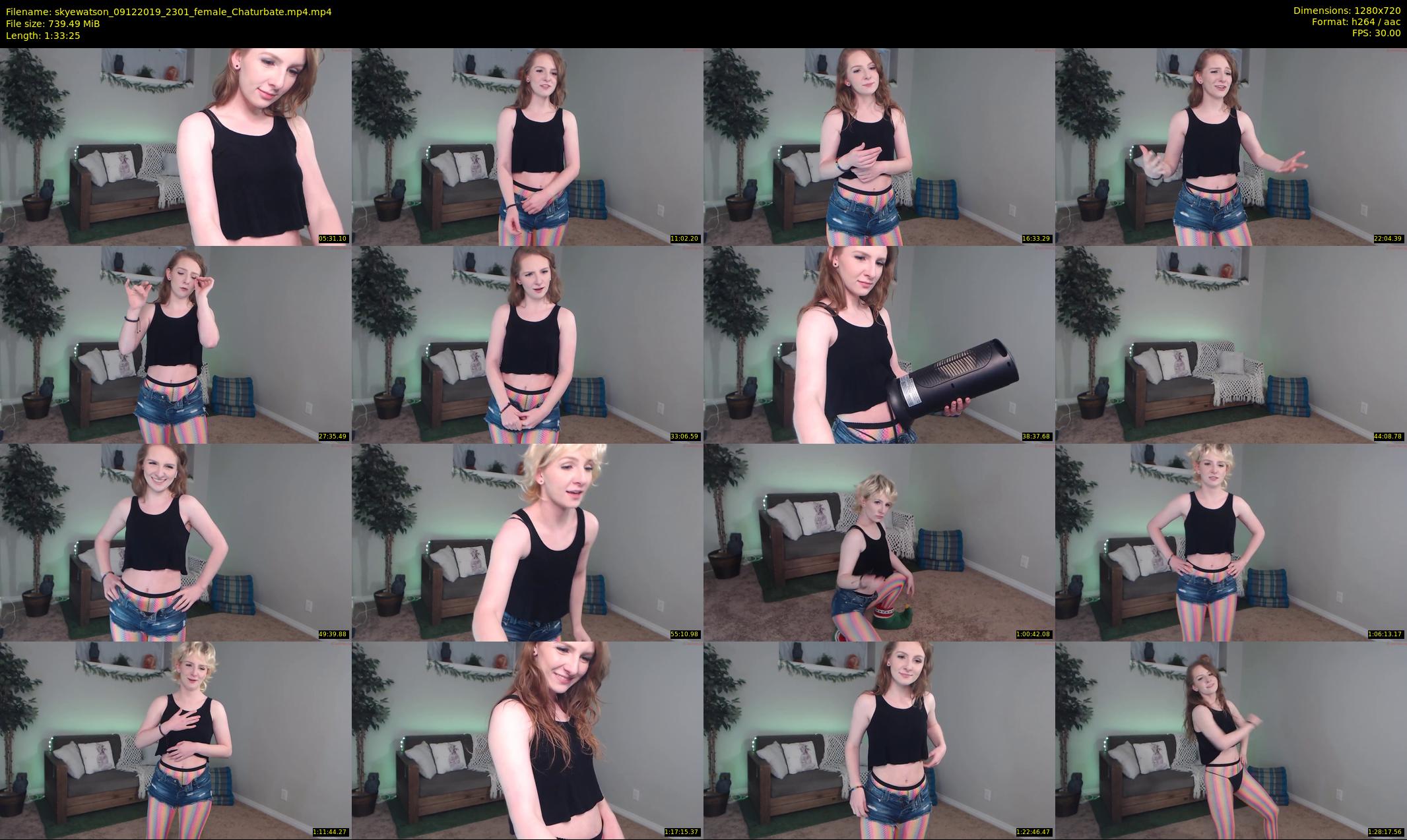skyewatson — 94 minute Chaturbate female cam show recording, 720p, Dec 9, 2019