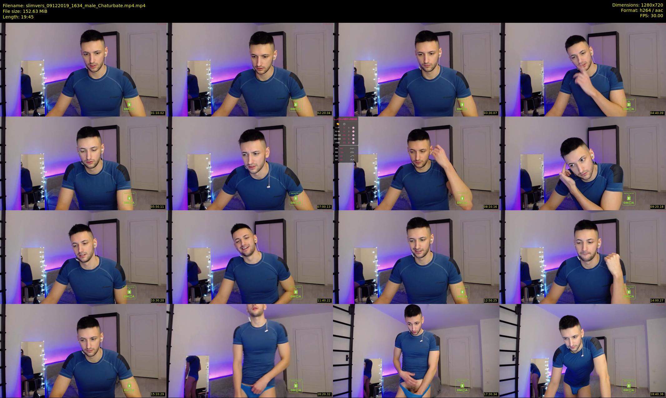slimvers — 20 minute Chaturbate male cam show recording, 720p, Dec 9, 2019