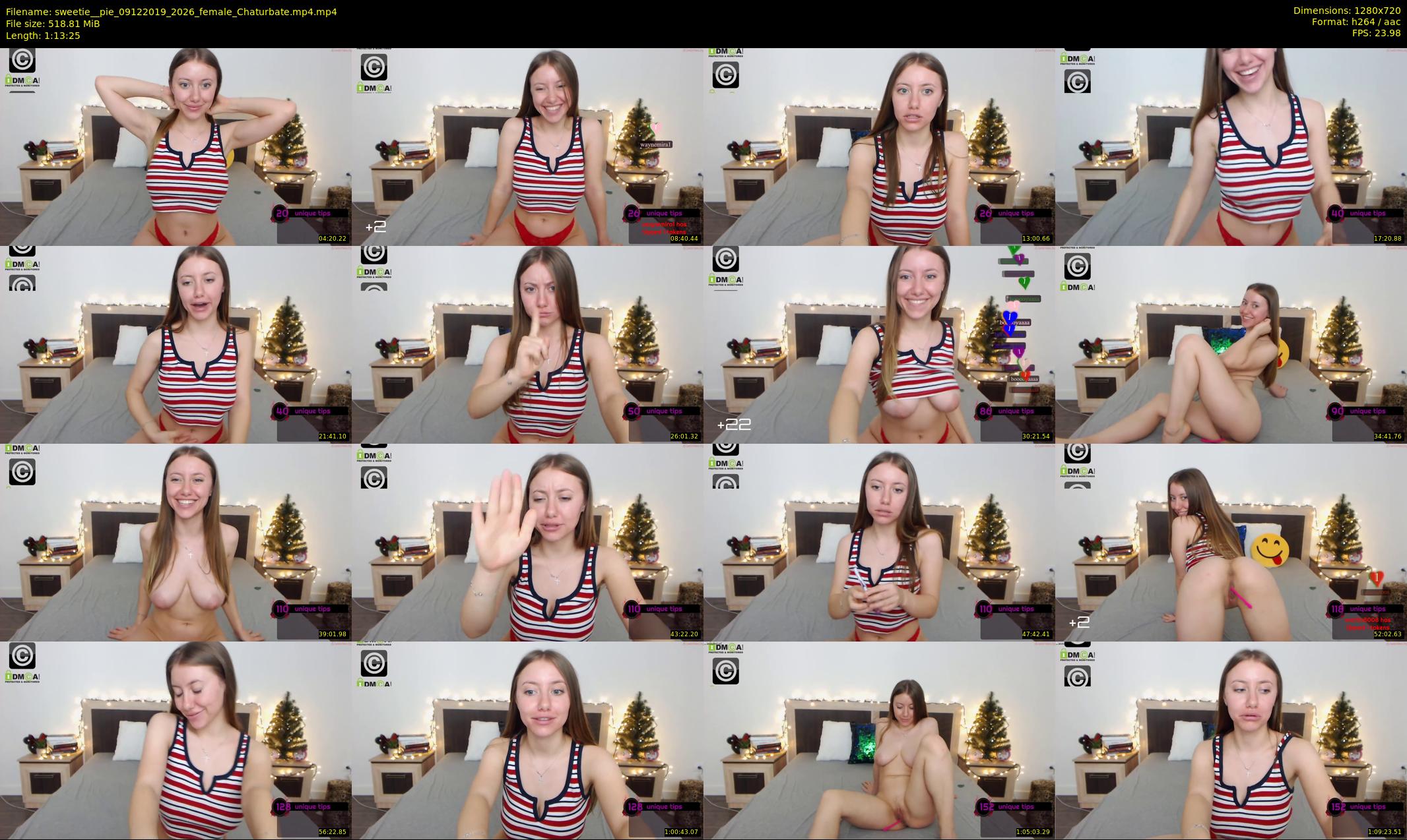 sweetie__pie — 74 minute Chaturbate female cam show recording, 720p, Dec 9, 2019