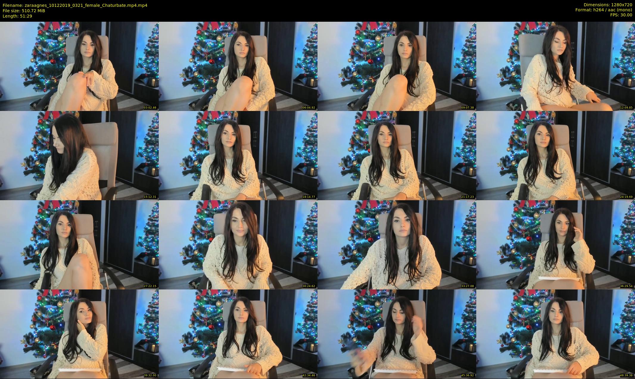 zaraagnes — 52 minute Chaturbate female cam show recording, 720p, Dec 10, 2019
