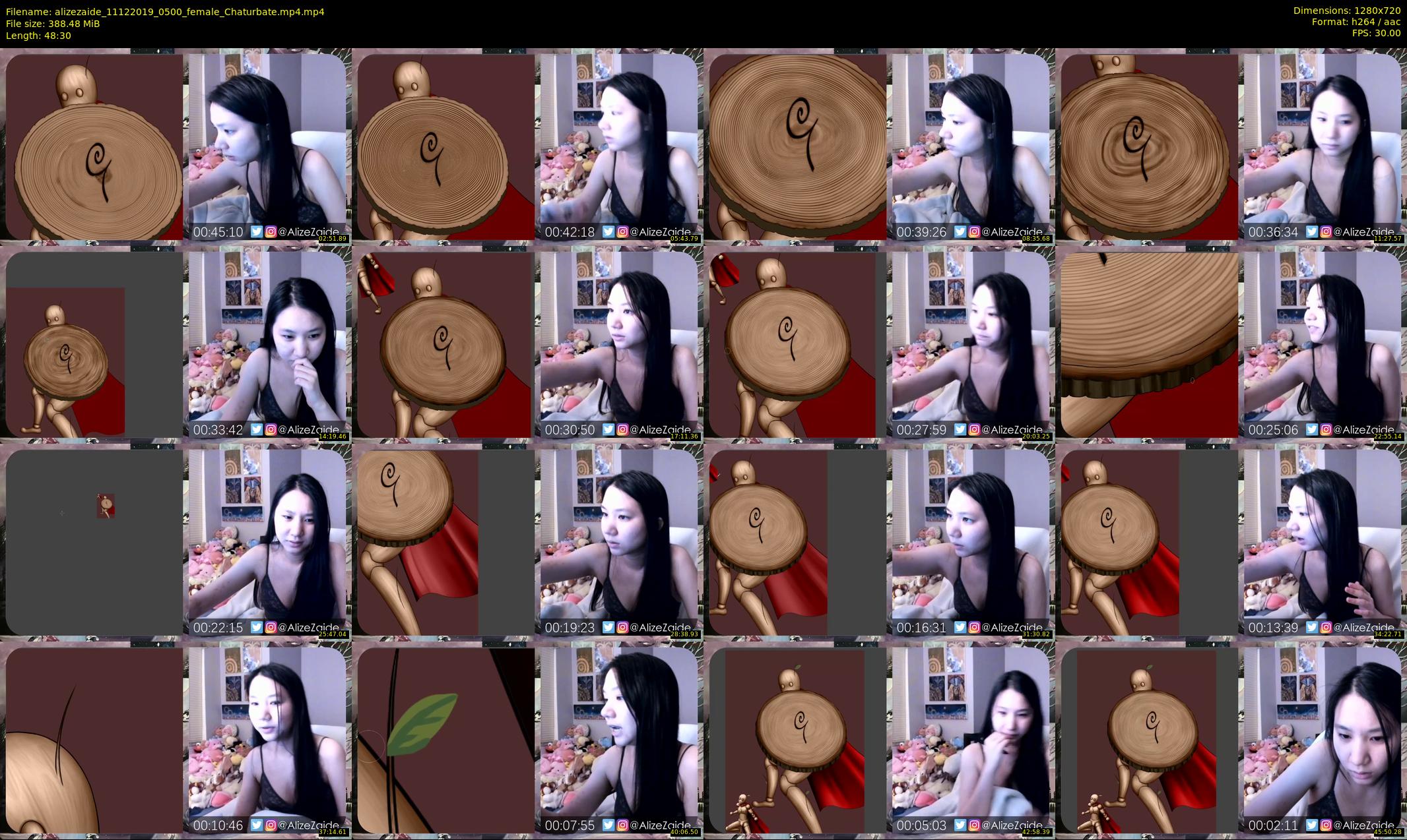 alizezaide — 49 minute Chaturbate female cam show recording, 720p, Dec 11, 2019