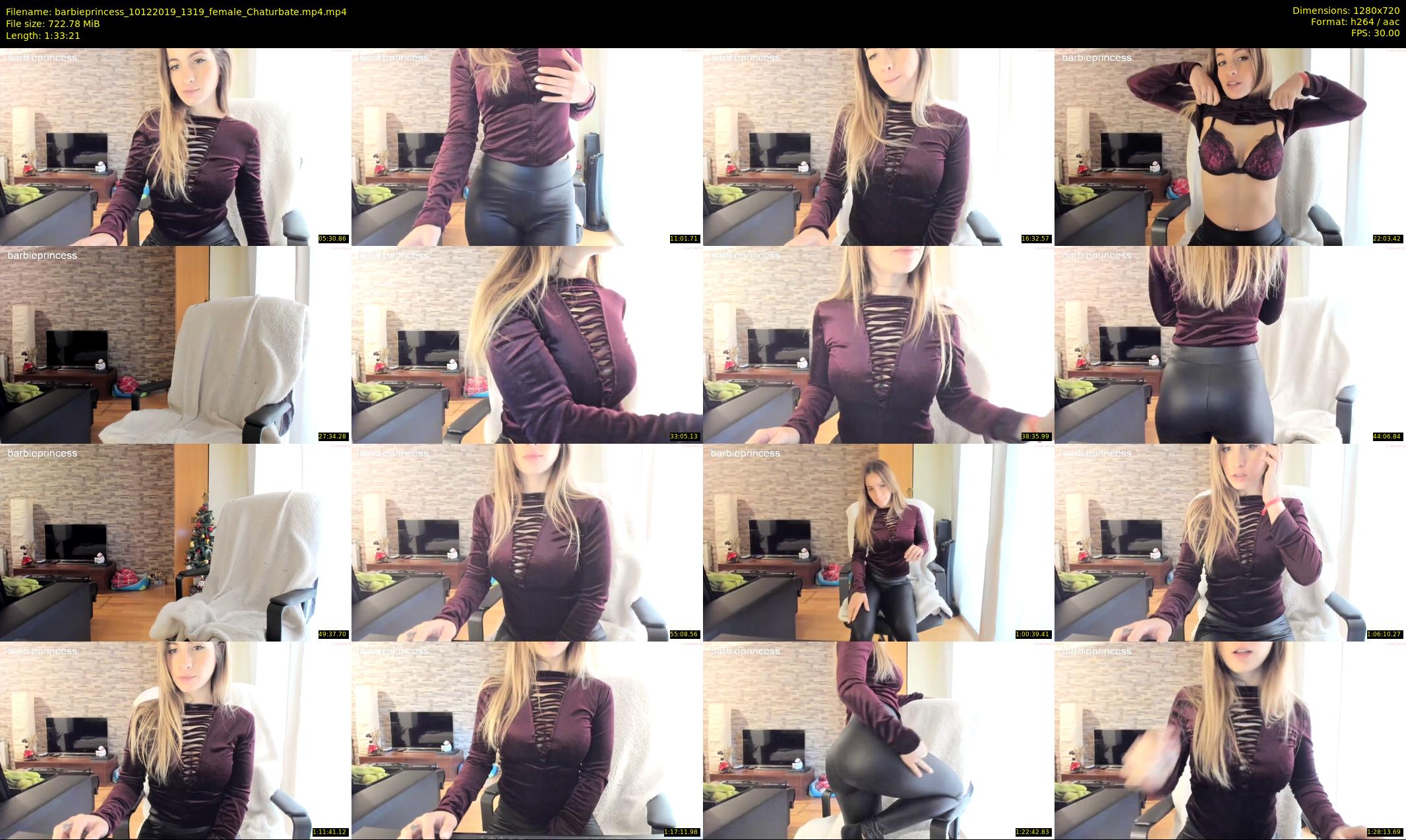 barbieprincess — 94 minute Chaturbate female cam show recording, 720p, Dec 10, 2019