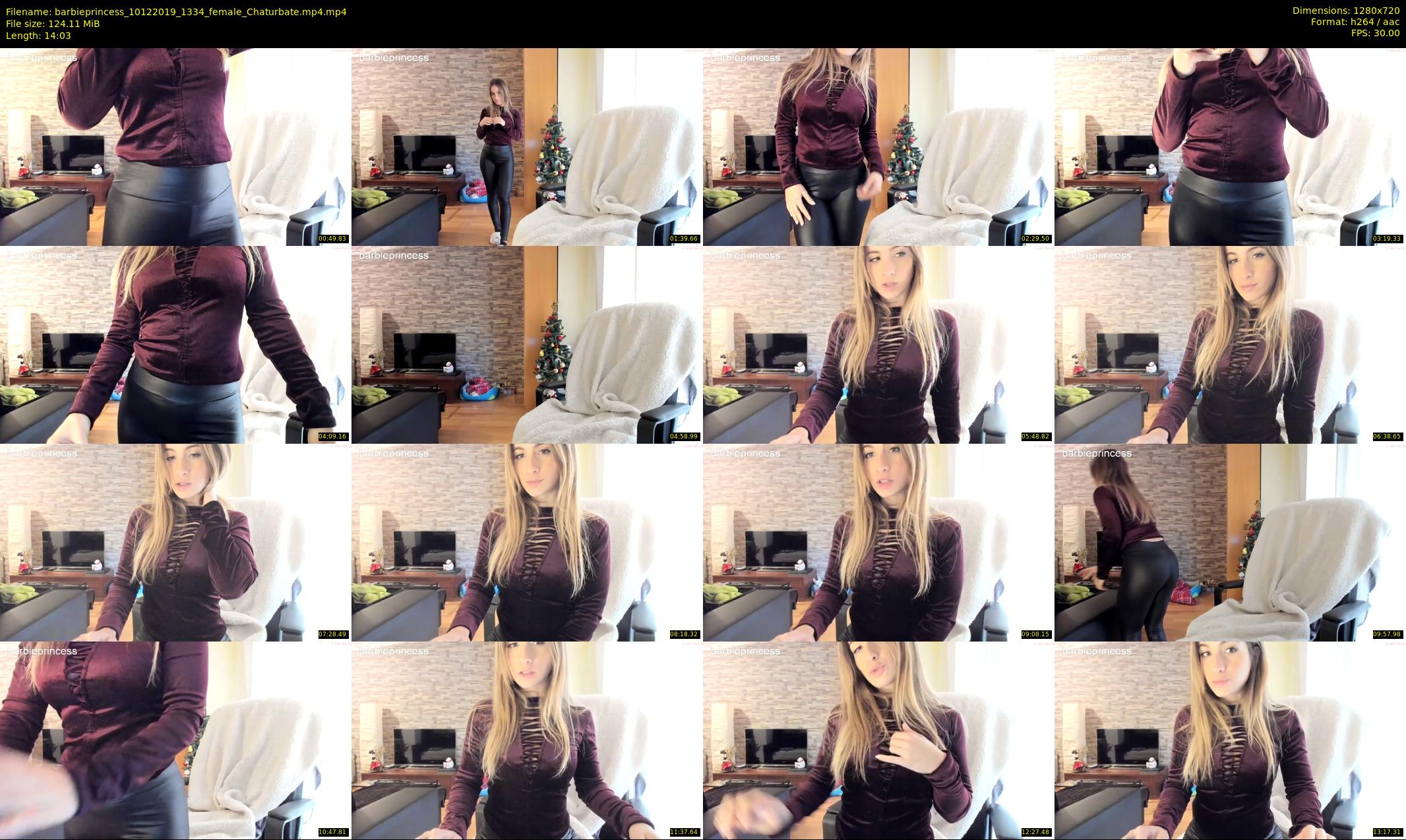barbieprincess — 15 minute Chaturbate female cam show recording, 720p, Dec 10, 2019