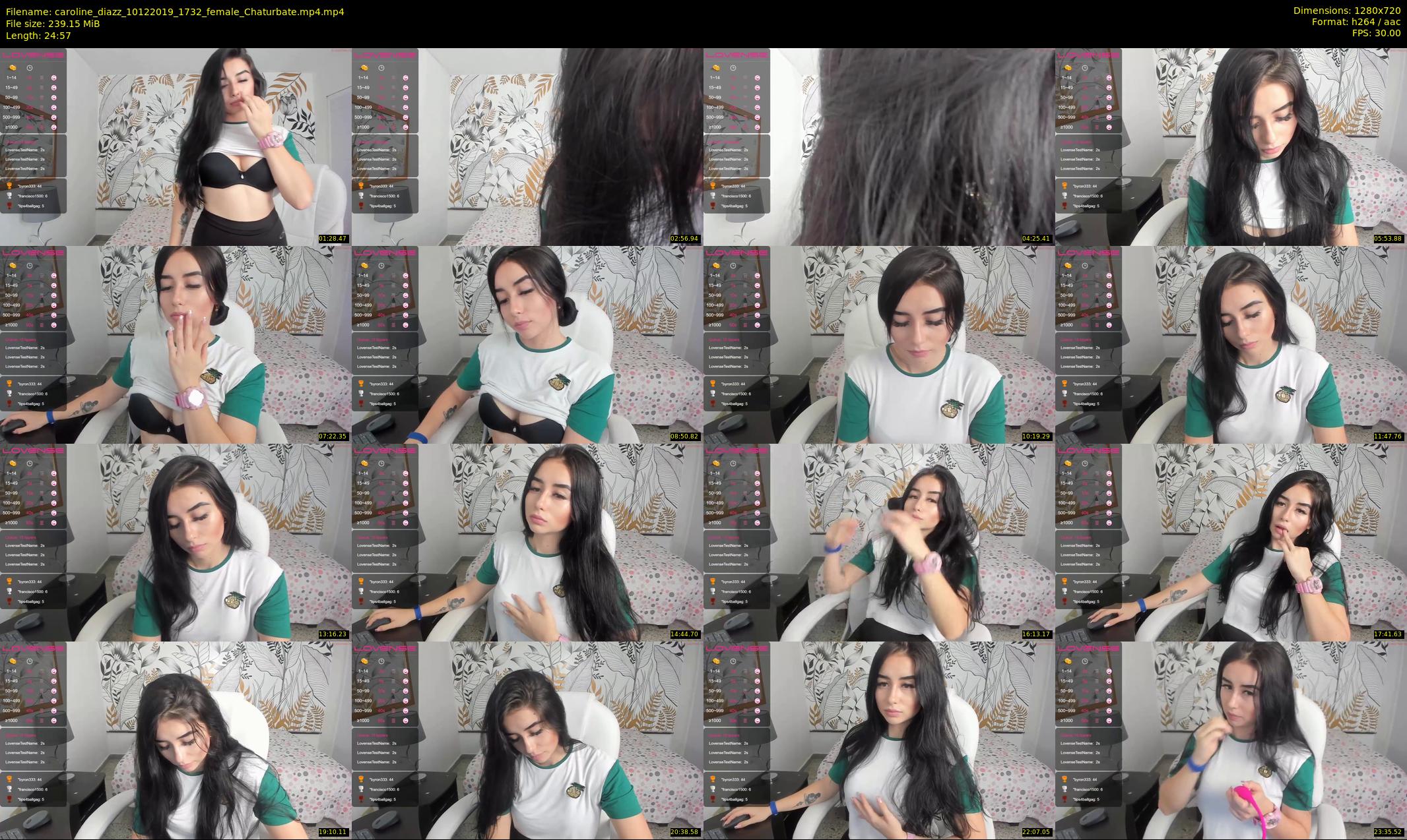 caroline_diazz — 25 minute Chaturbate female cam show recording, 720p, Dec 10, 2019