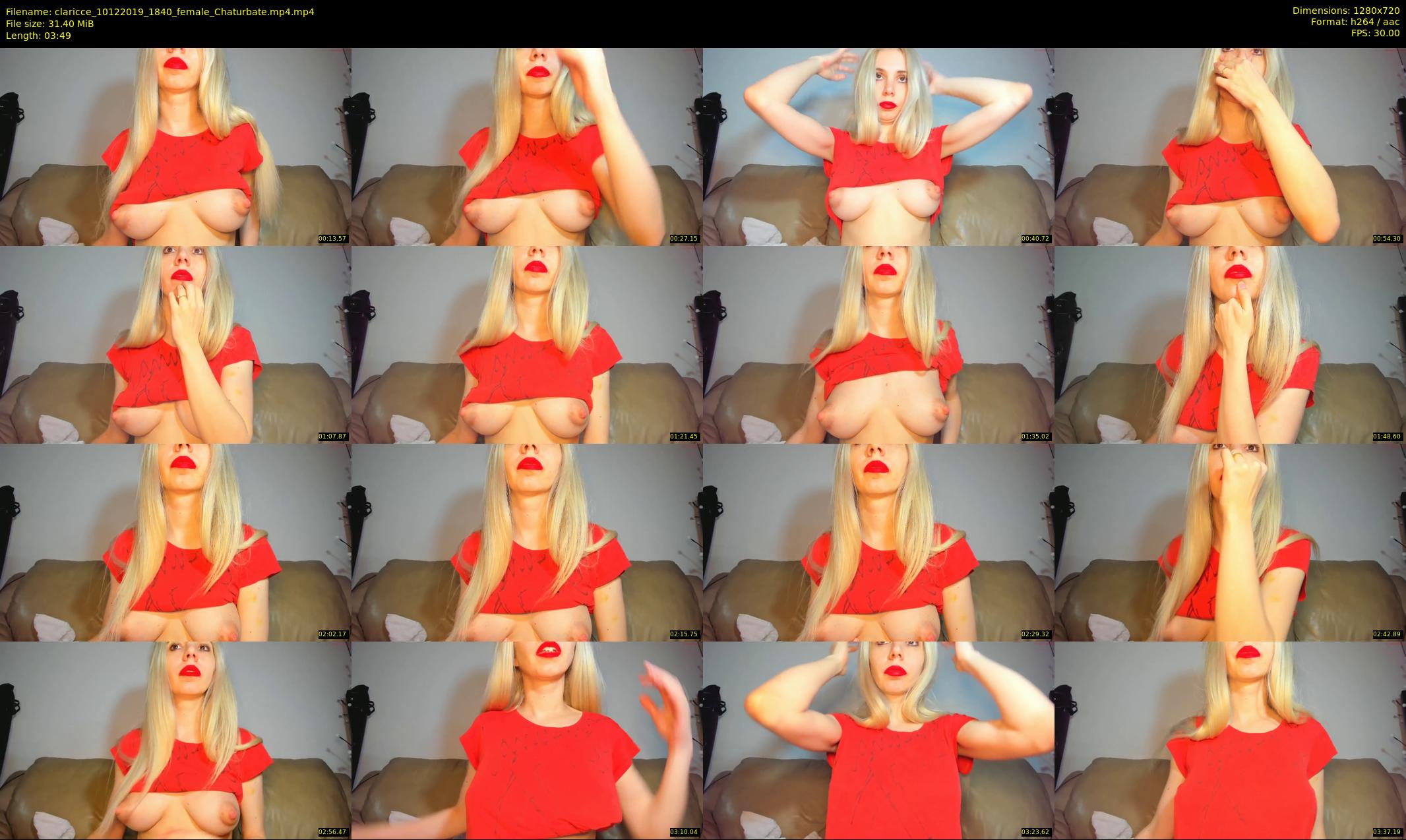 claricce — 4 minute Chaturbate female cam show recording, 720p, Dec 10, 2019