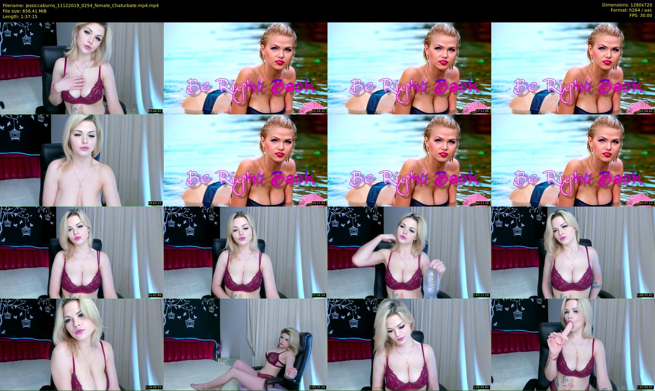 jessiccaburns — 98 minute Chaturbate female cam show recording, 720p, Dec 11, 2019