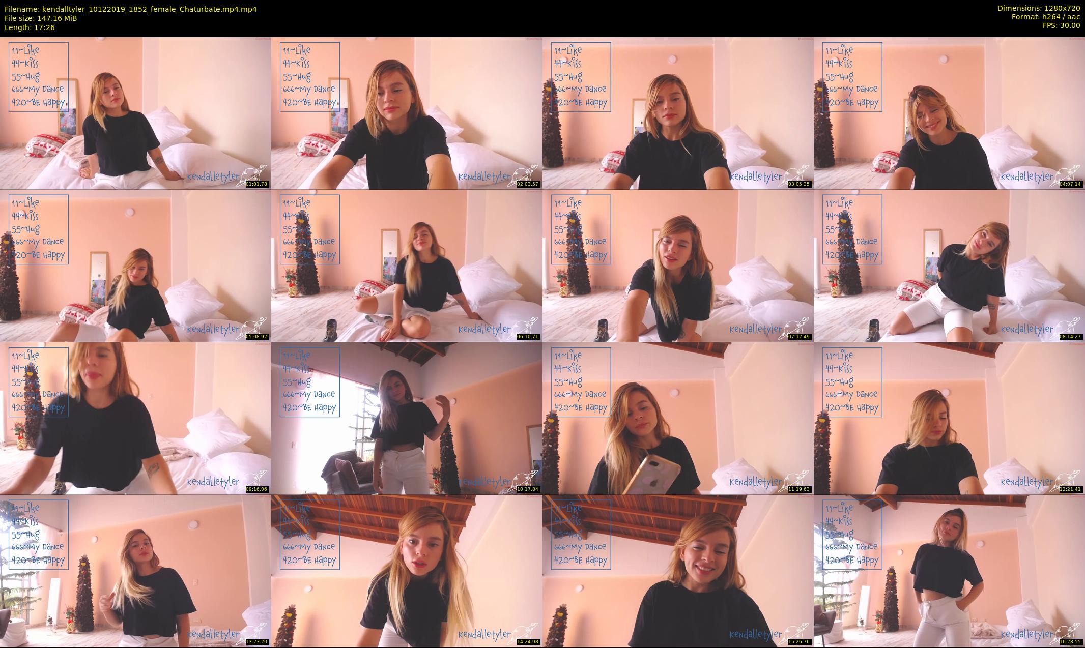 kendalltyler — 18 minute Chaturbate female cam show recording, 720p, Dec 10, 2019