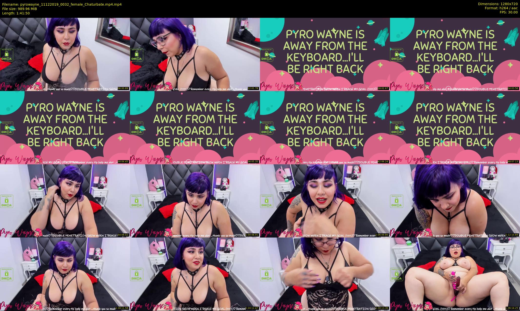 pyrowayne — 102 minute Chaturbate female cam show recording, 720p, Dec 11, 2019