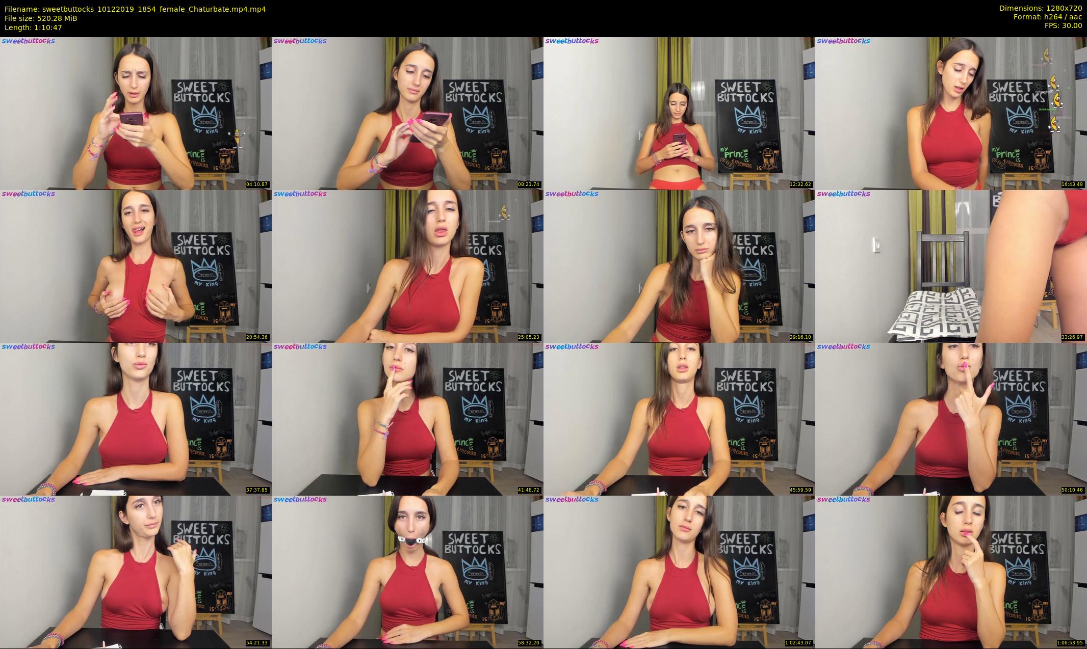 sweetbuttocks — 71 minute Chaturbate female cam show recording, 720p, Dec 10, 2019
